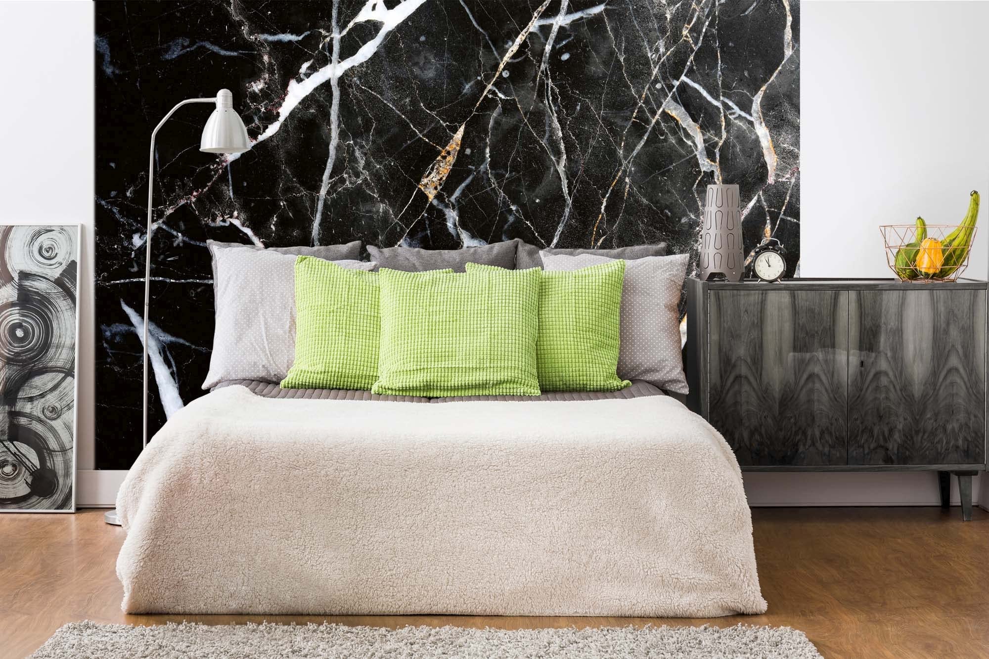 DIMEX LINE Non-Woven Photo Wallpaper Black and White Marble 375 x 250 cm - Non-Woven Wallpaper, Wall Mural, Wall Art - Wallpaper for Living Room, Bedroom, Office, Kitchen — image 1
