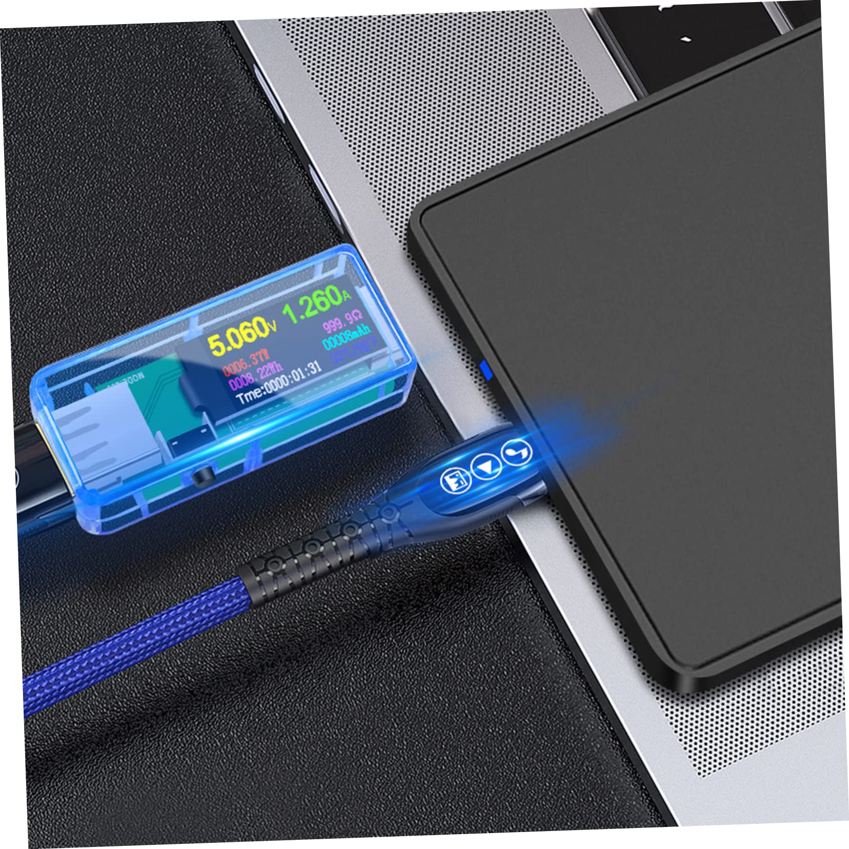 OSALADI 5stücke Usb Tester Mit Farbdisplay Spannungsmesser Für Usb-anschlüsse Überwachung Von Kapazität Und Leistung Für Ladegeräte Und Powerbanks