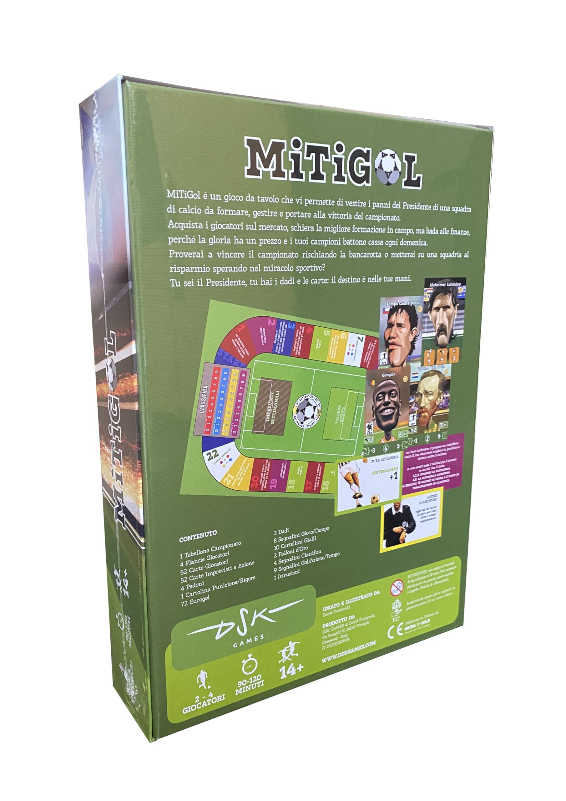 MiTiGOL – Gioco da Tavolo sul Calcio | Strategia, Ironia e Carte Uniche | Età 14+ | DSK Games | Calcio Vintage Anni ’80 per Famiglie e Appassionati