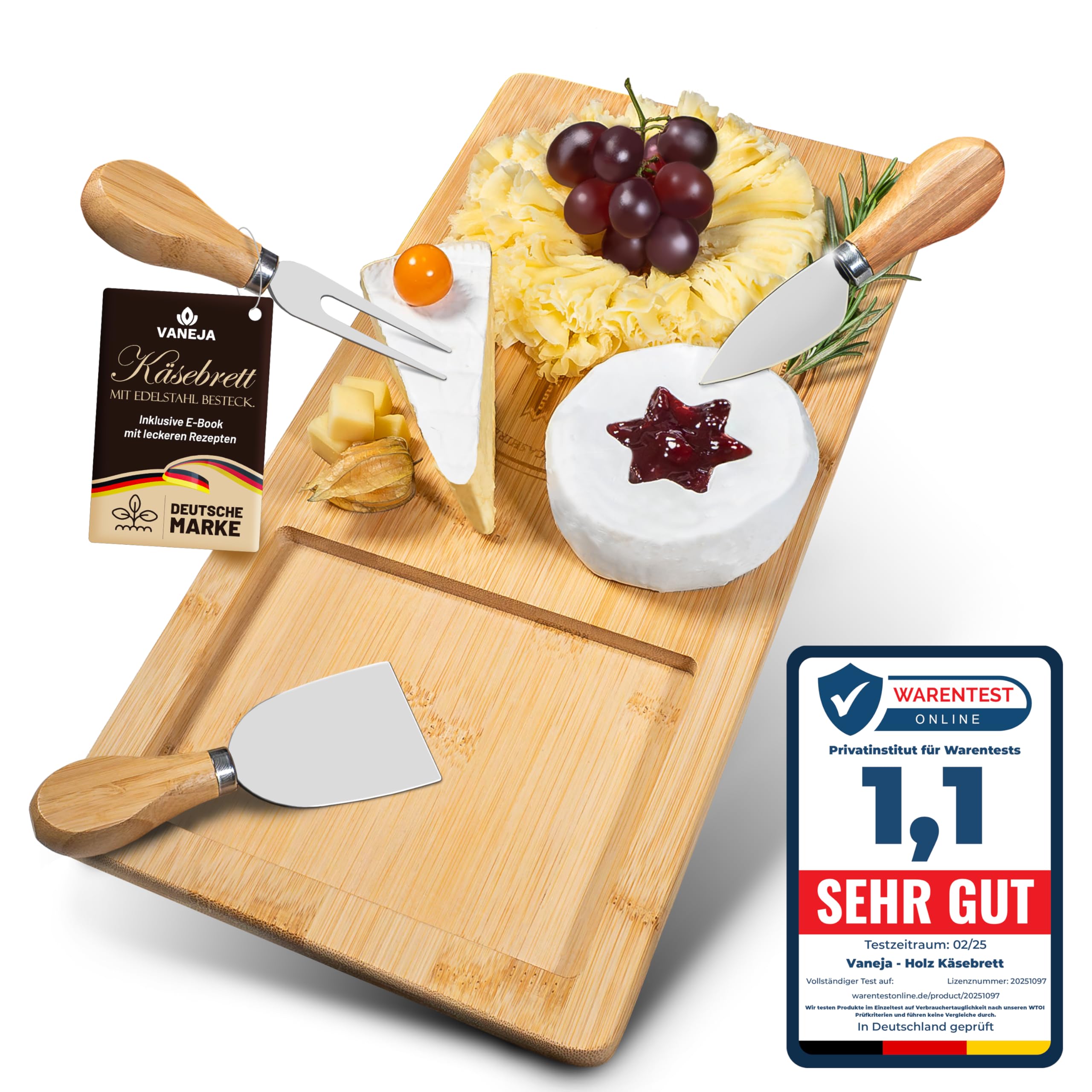 Planche à fromage en bois et couteaux pour vos soirées raclette et apéros entre amis
