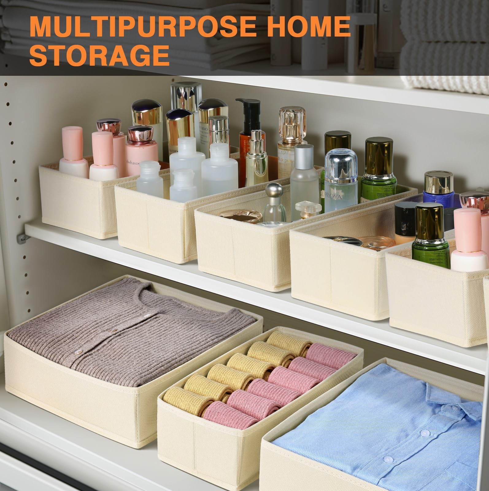 DIMJ Drawer Organiser Clothes 15 Pack, Foldable Baby Organsers and Storage & Dresser Organiser for Bedroom Closet - Image 4
