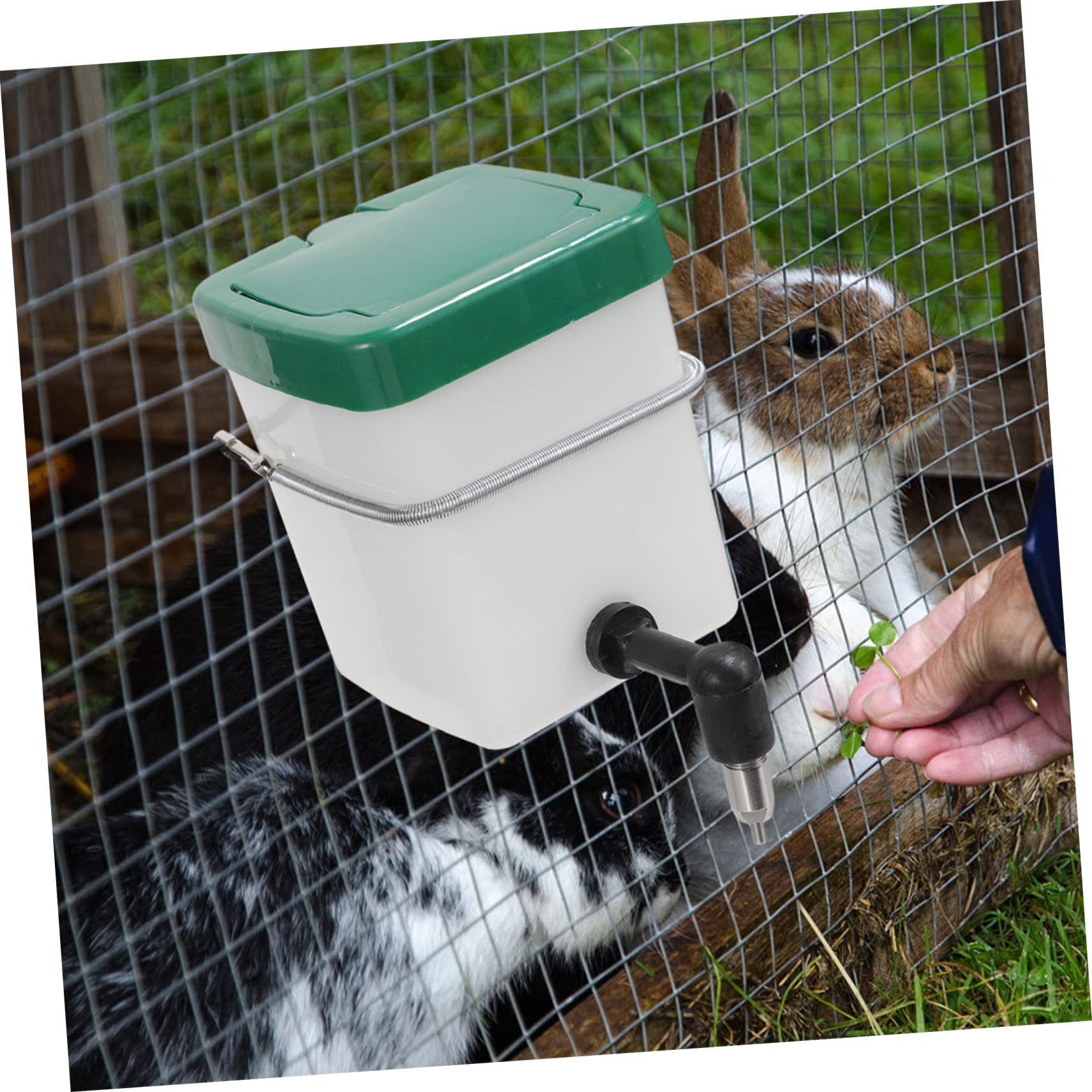 VANZACK 3pezzi Bevitore Automatico Per Conigli e Piccoli Animali Design Antibite Facile Da Installare Adatto Per Gabbie Di Diverse Abbeveratoio Per Animali Domestici