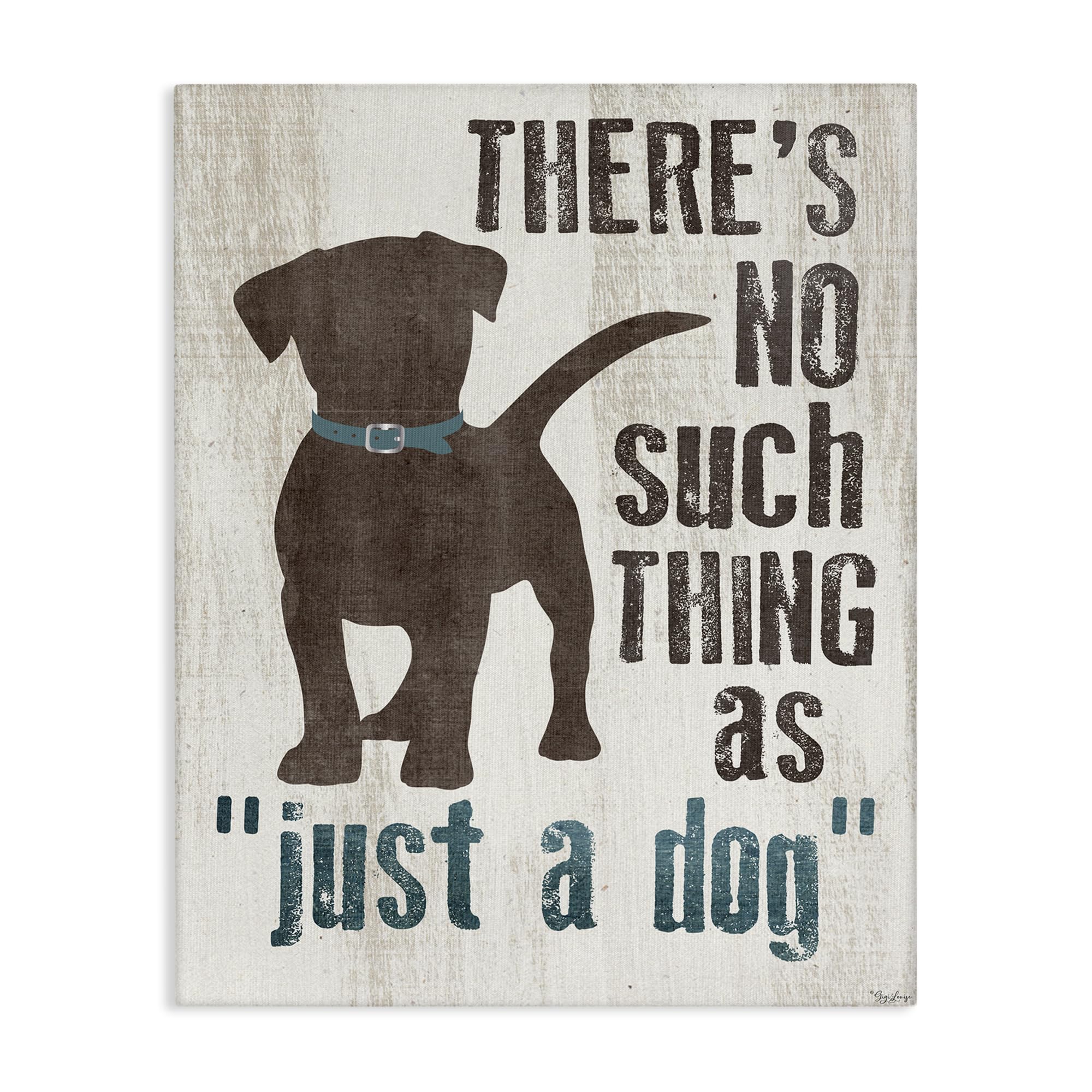 Stupell Industries Dog Phrase Comic Landscape, 24 x 30 Inch Canvas Wall Art
