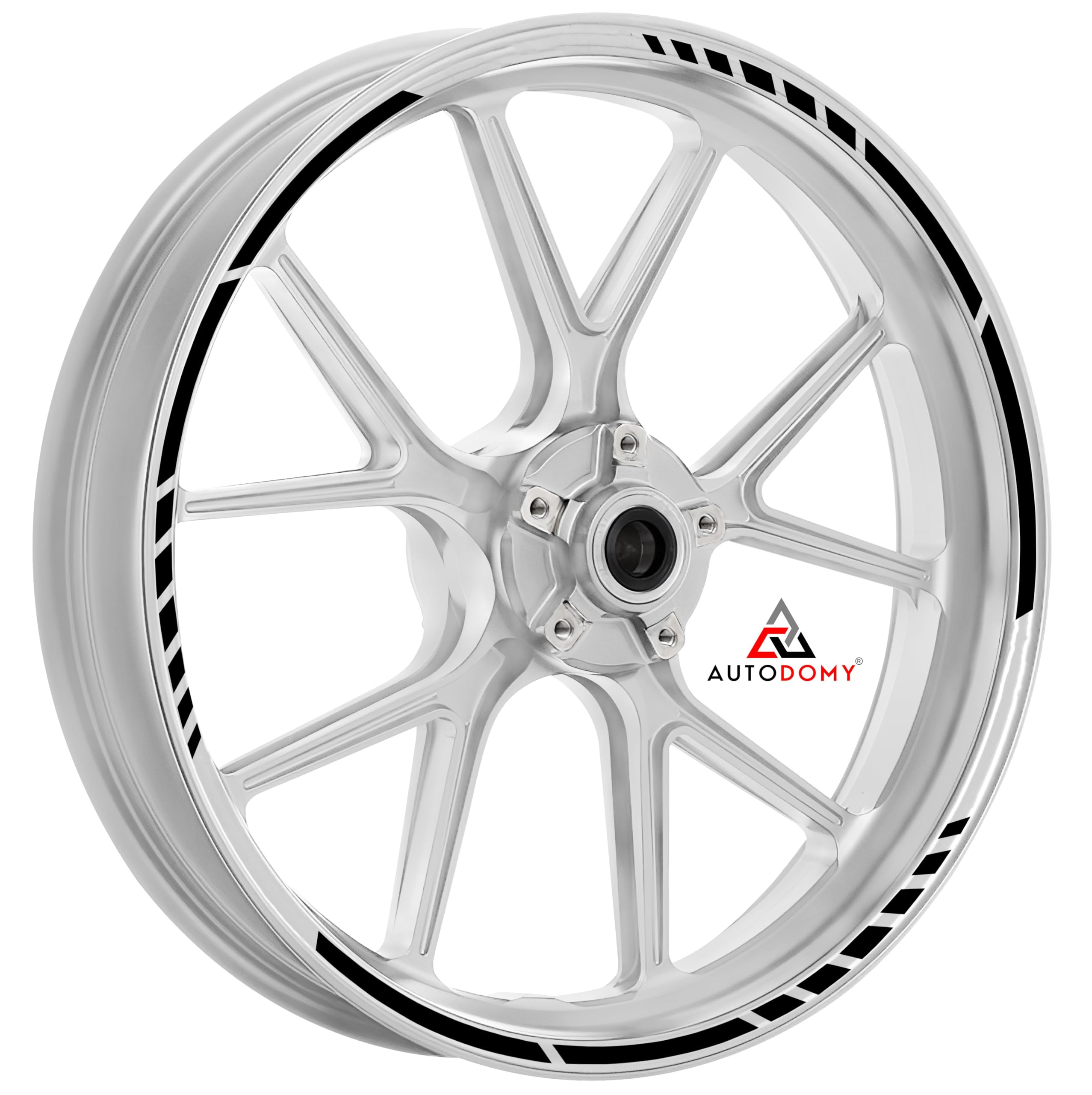 Kit Adesivi Riflettenti Per Cerchioni Da 17 Pollici – 16 Pezzi + Ricambi, Impermeabili E UV Resistenti, Omologati DIN, Per Moto E Scooter