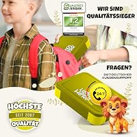 LUNCH HERO Gyerek Uzsonnás Doboz Rekeszekkel - Kiömlés Biztos Ételhordó Evőeszközökkel és Szószos Tartóval BPA Mentes 6