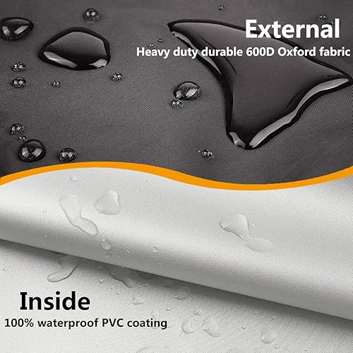 Miniatura 3 de Funda para refrigerador para exteriores, 600D, resistente, 100% impermeable, cubierta vertical para congelador, fundas exteriores para refrigerador.