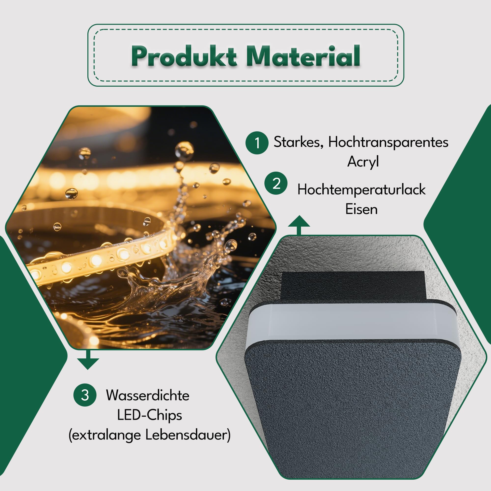 Wandleuchte Aussen Lange Aussenlampe Wand LED 20W Schwarz 100cm | Wasserdicht IP65 Außenwandleuchten/Innen Metall Außenleuchte Warm Light Wandlampe Für Terrassen Villa Eingang Balkon Treppe