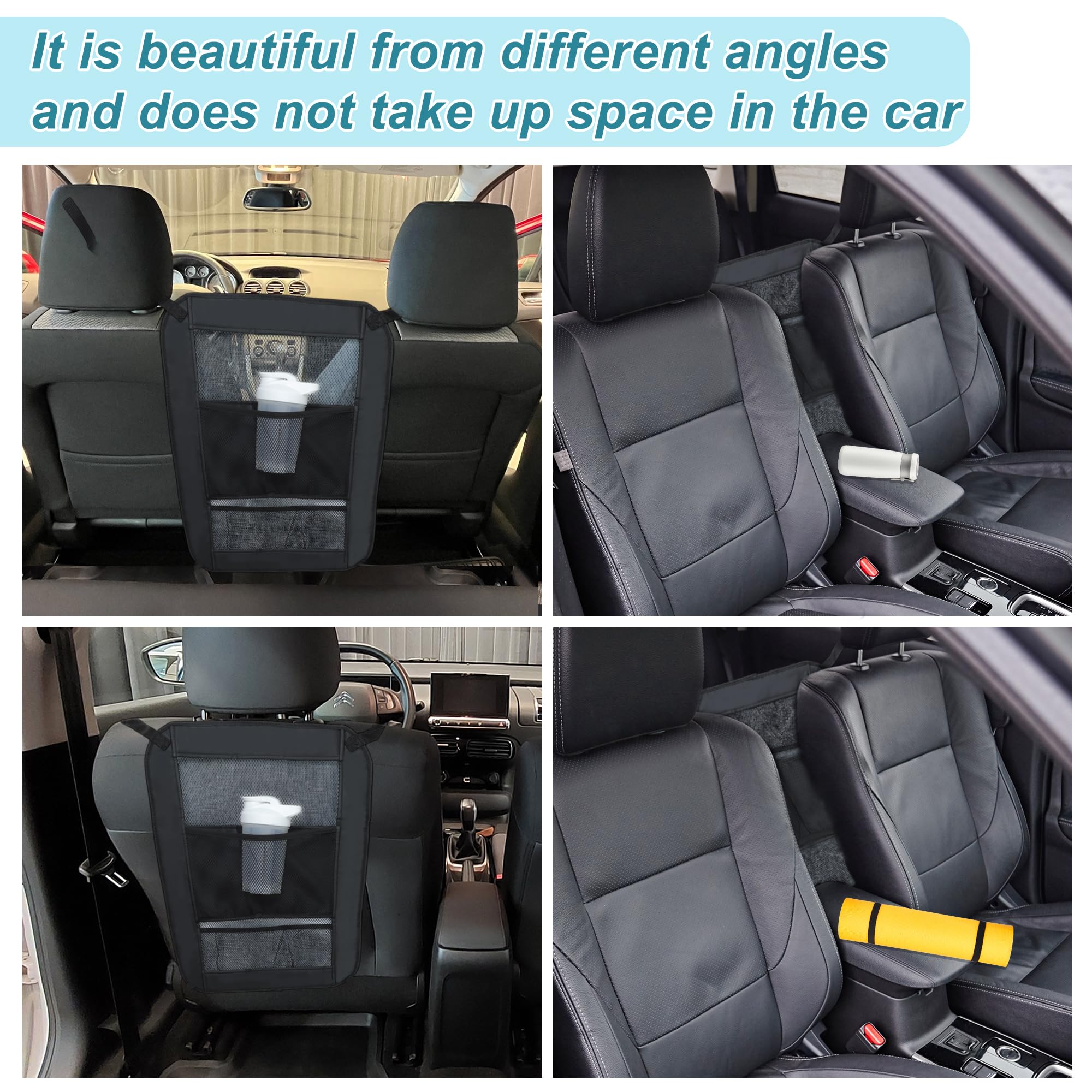 Barrera de red de coche para perro, barrera segura detrás del asiento delantero, separador de malla para perros, red para perros para asiento trasero de coche, barrera para SUV y camiones,