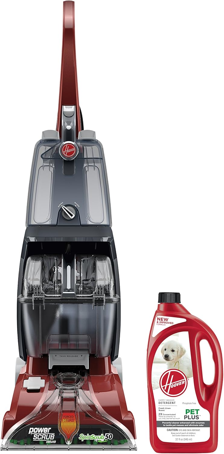 Hoover Power Scrub + 32oz PetPlus Pet Stain & Odor Solution Bundle Health & Household