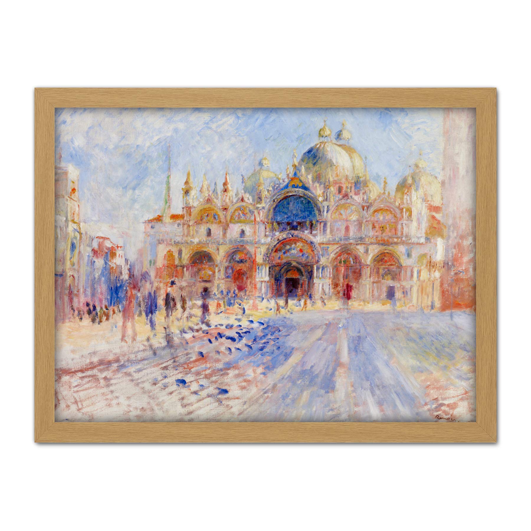 Pierre Auguste Renoir The Piazza San Marco Venice Large Framed Art Print Poster Wall Decor 18x24