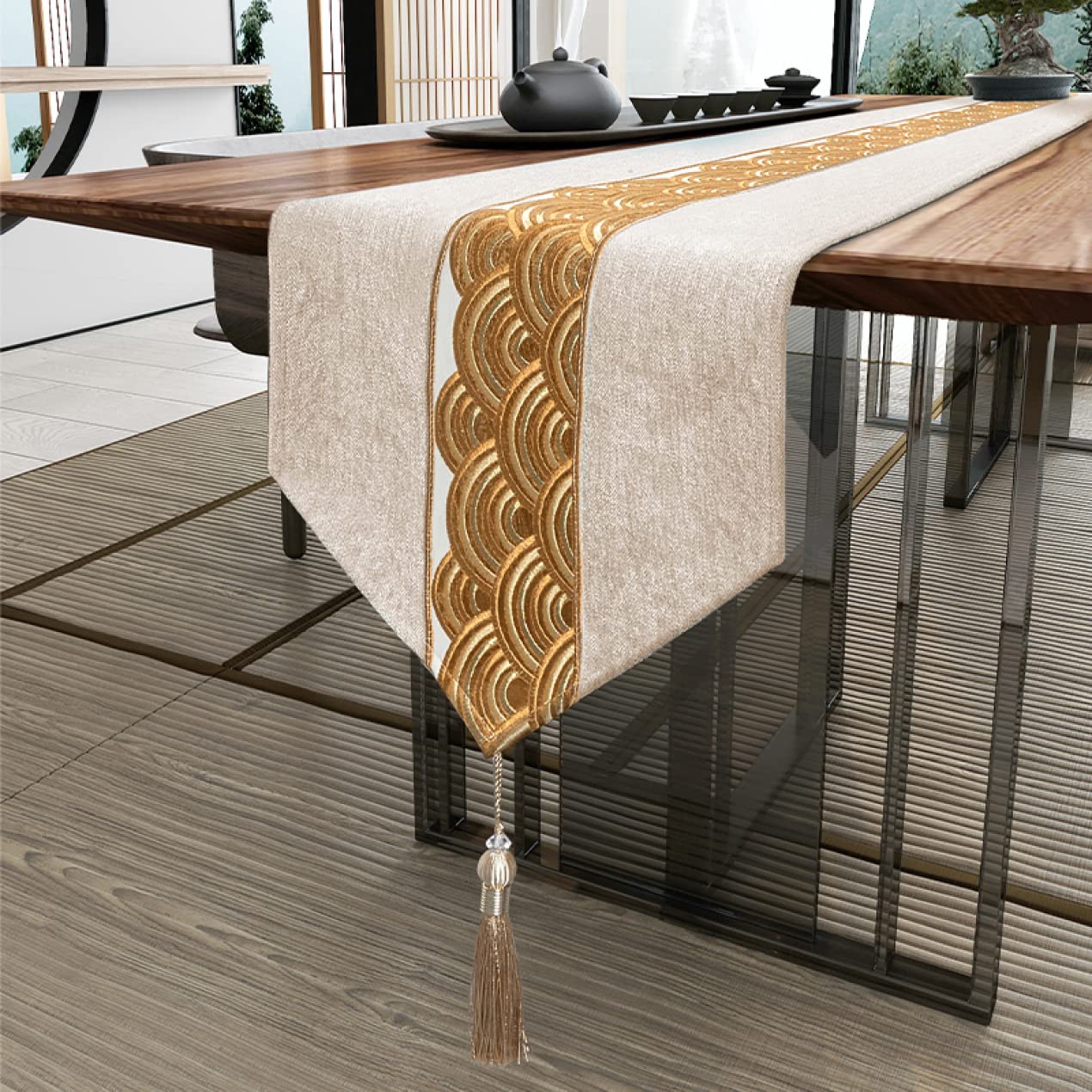 Amazon｜[OceanMap] 中華風 テーブルランナー テーブルセンター