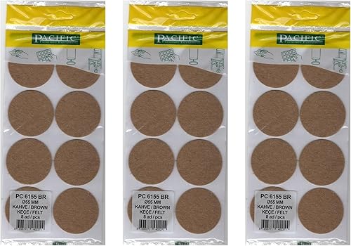 VHD Almohadillas de fieltro para muebles, 24 unidades, deslizadores, patas de silla, protectores de mesa para suelos de madera dura y laminados,