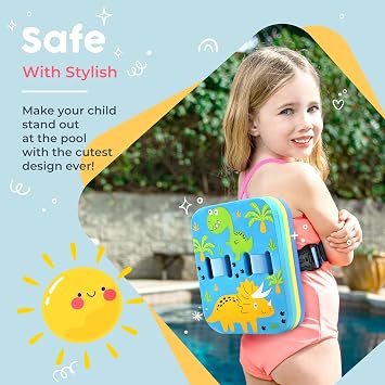 Sunlite Sports Back Float Swim Trainer with Adjustable Belt, Floatie with Multiple Layers, for Kids Children Toddler Swimming Safety