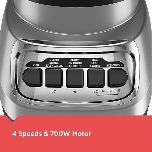 Miniatura 6 de BLACK+DECKER TR3500SD Rapid Toast 2-Slice Toaster, Stainless Steel & PowerCrush Multi-Function Blender with 6-Cup Glass Jar, 4 Speed Settings, Silver