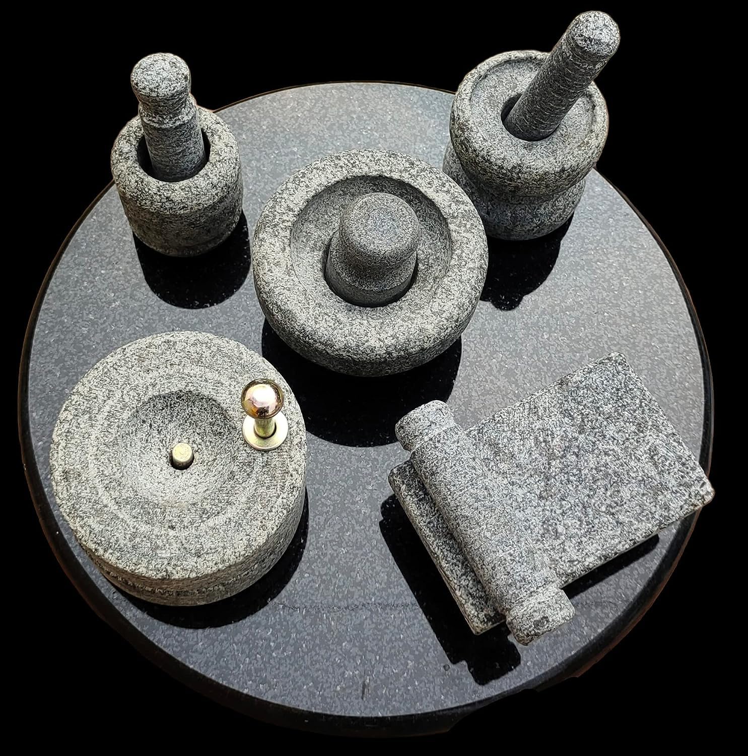 BETTER BASKET Stone Miniature Kitchen Set for Kids, Pooja and Grahapravesam, Traditional Home, Make Your Littles Time Full Fun-Filled - Kitchen Playsets, Grey