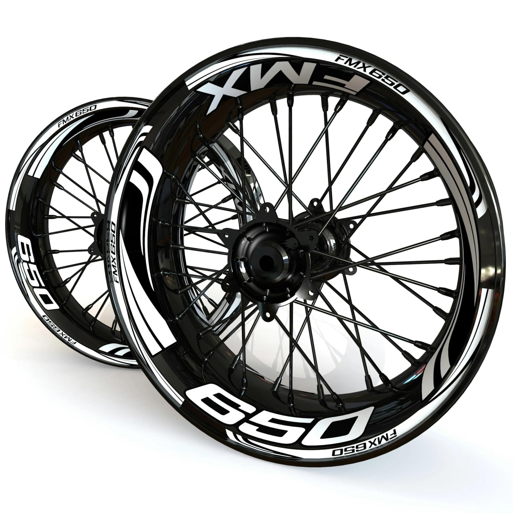 Motorrad-Radnabenaufkleber Reflektierende Motorrad-Felgenaufkleber Für FMX650 FMX 650 Radnabenaufkleber Radaufkleber Felgenrandaufkleber(Farbe 1)