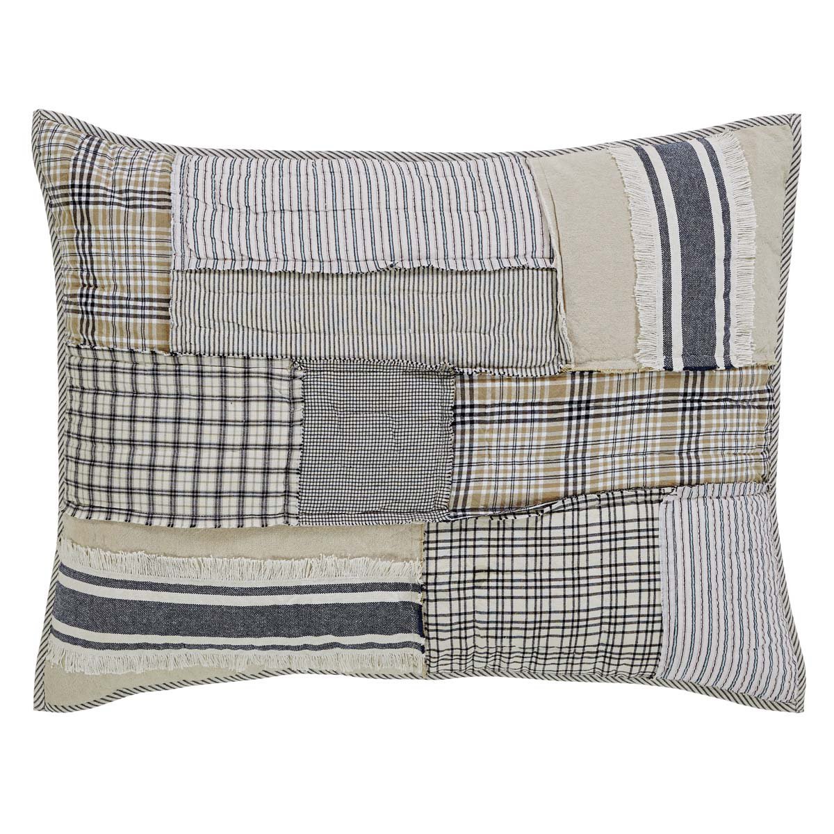 Piper Classics Mill Creek Standard Pillow Sham, 21 x 27, Farmhouse Decor Bed Pillow Cover