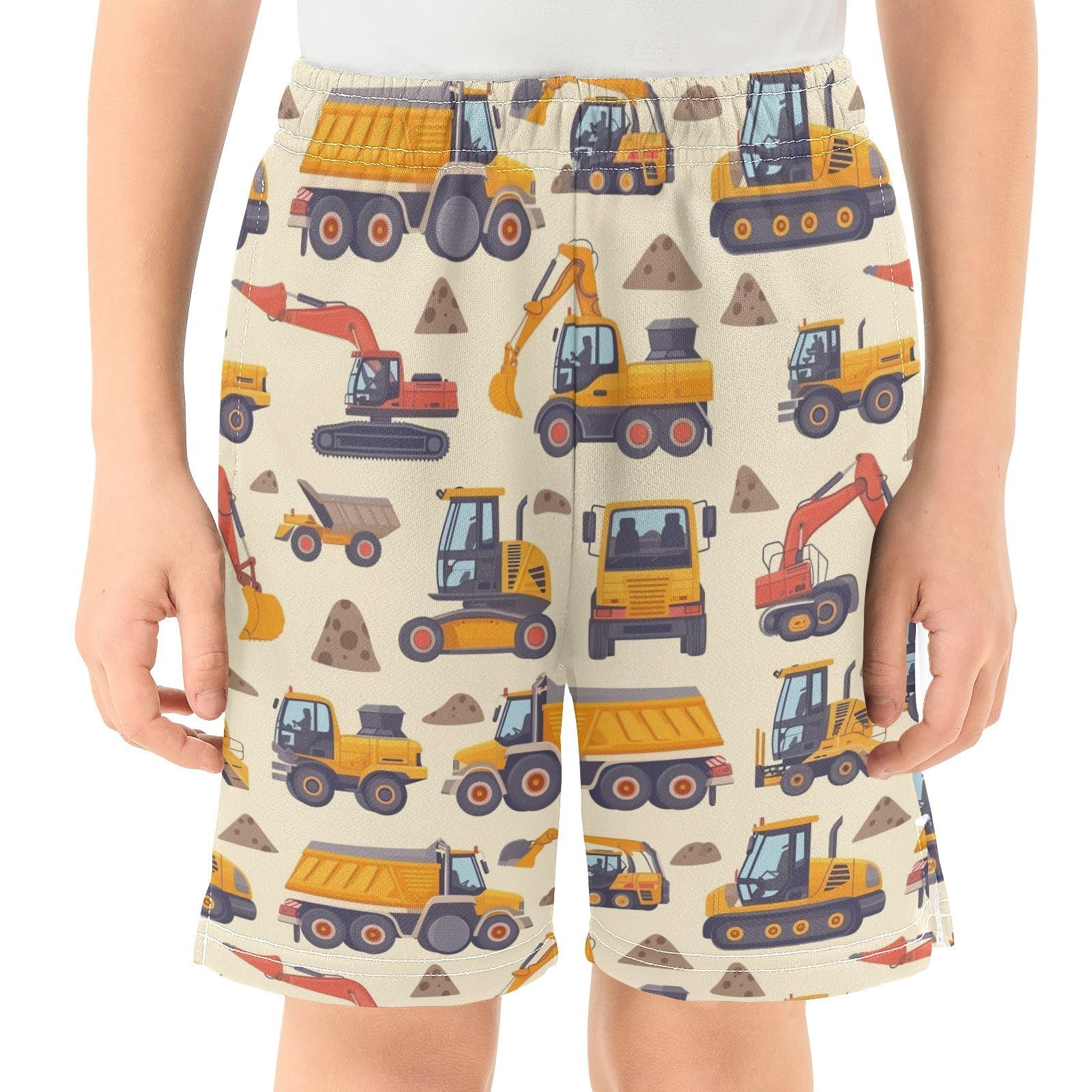 panksolu boy Shorts Cars Cartoon Youth Athletic Shorts for Boys and Girls 10-11 Y Multicolor