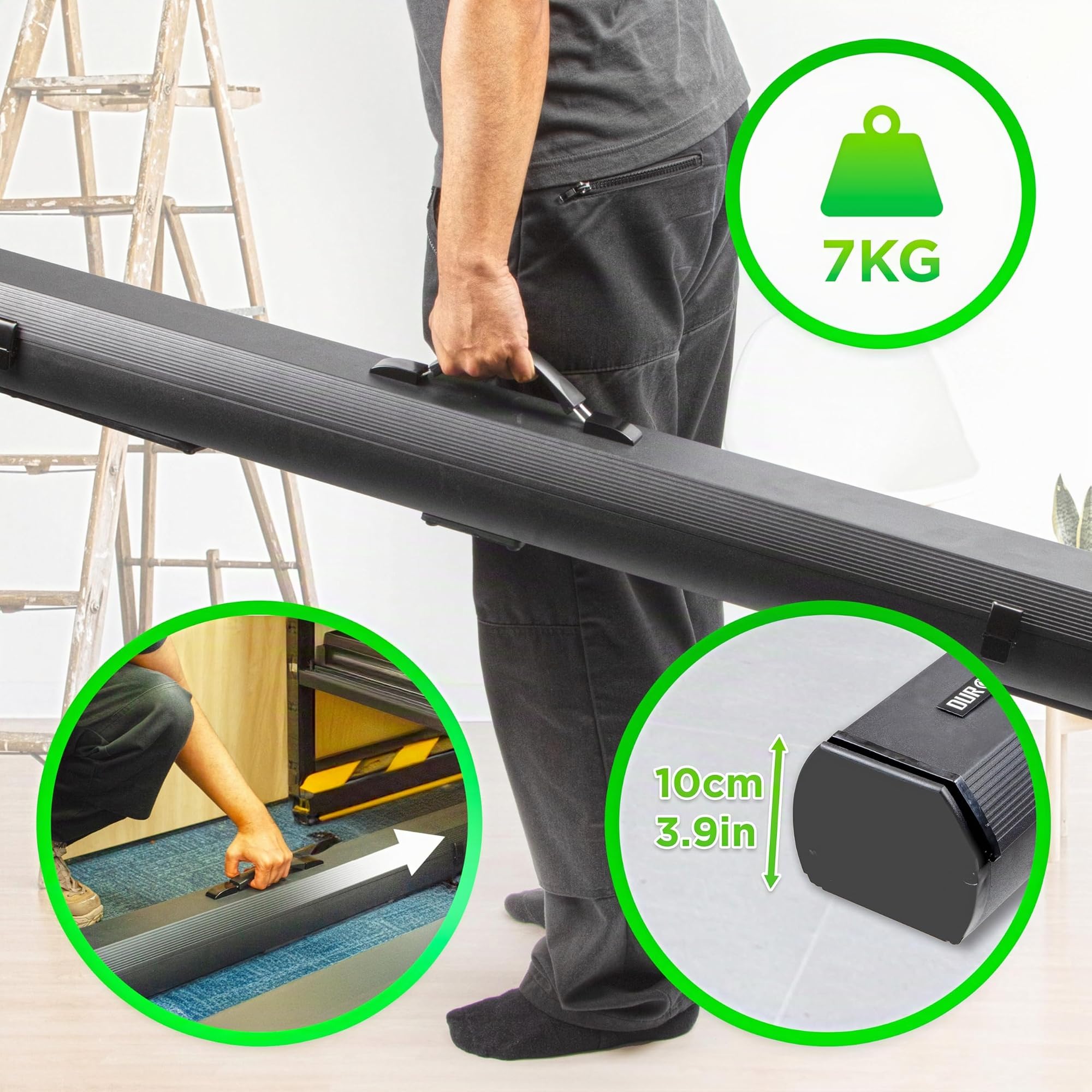 Duronic FPS15 GN Fond Vert 150 x 130 cm Décor pour Filmer des vidéos