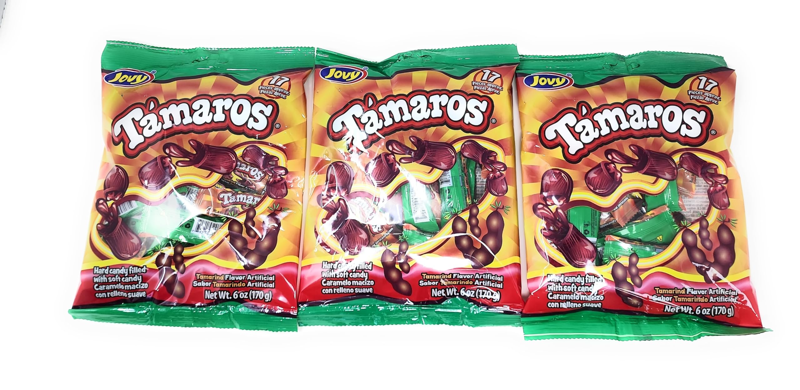 Tamaros Tamarind Flavored Candy | Pack of 3 | 6oz Bags | Mexican Candy