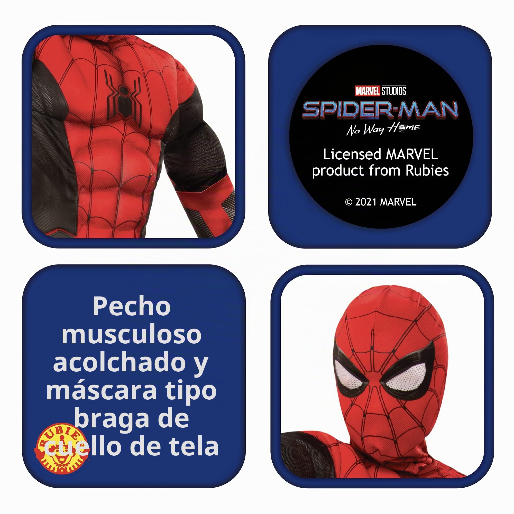 Rubies Disfraz de Spider-man Deluxe DISFRAZ DE LUJO PARA HOMBRE ARAÑA Unisex niños