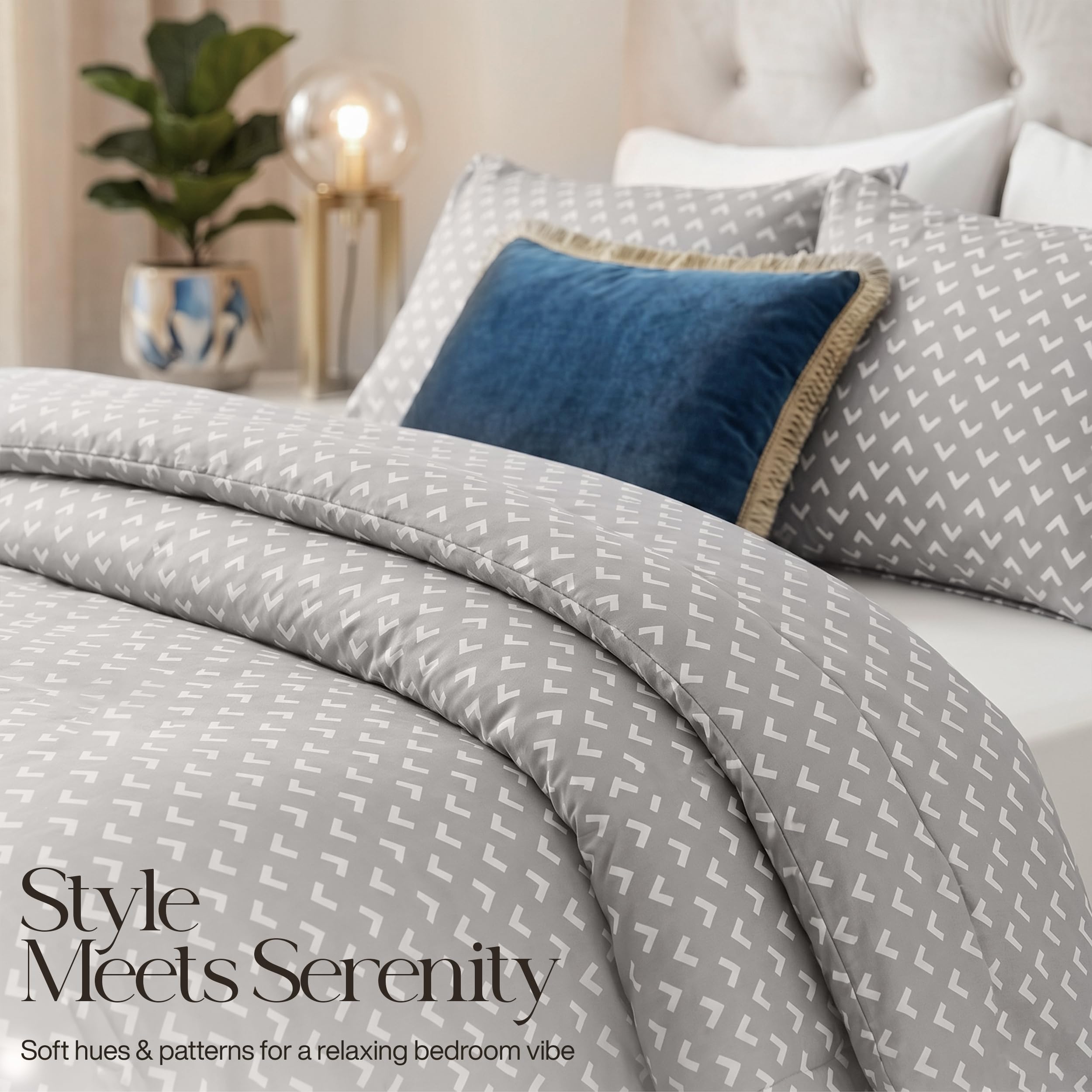 Utopia Bedding Arrows White Comforter Set - Queen -6 Utopia Bedding Arrows White Comforter Set - Queen -6