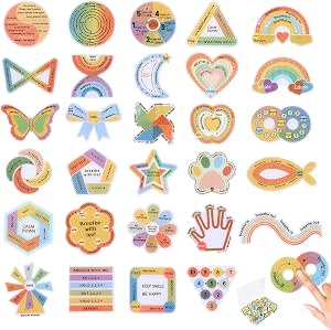 60 Pieces Sensory Stickers - Textured Fidget Strips with Storage Box for Adults, ADHD, Anxiety Relief
