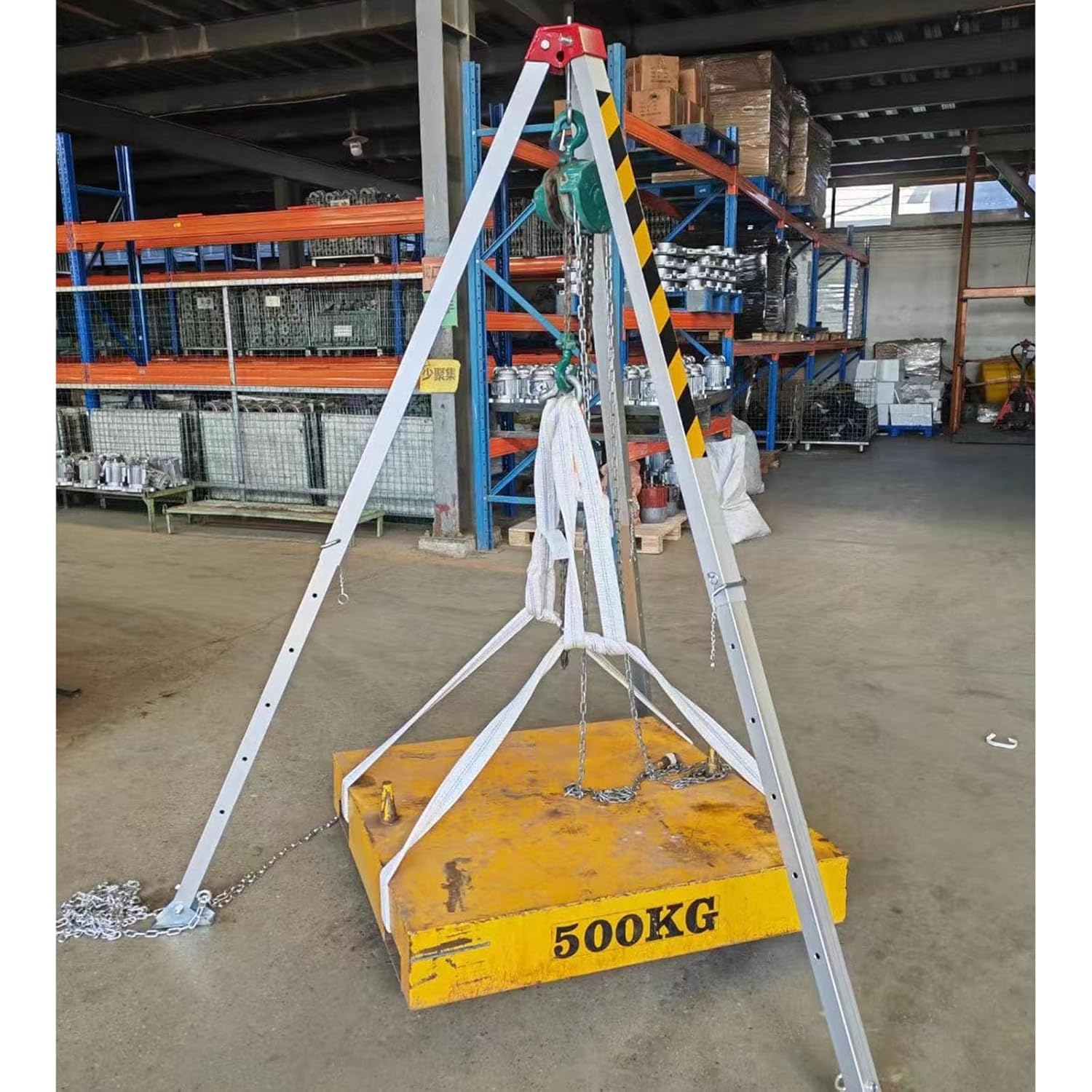 Emergency Rescue Tripod Confined Space Tripod and Winch with Safe Belt Heavy Duty Aluminum Alloy Tripod Hoist System
