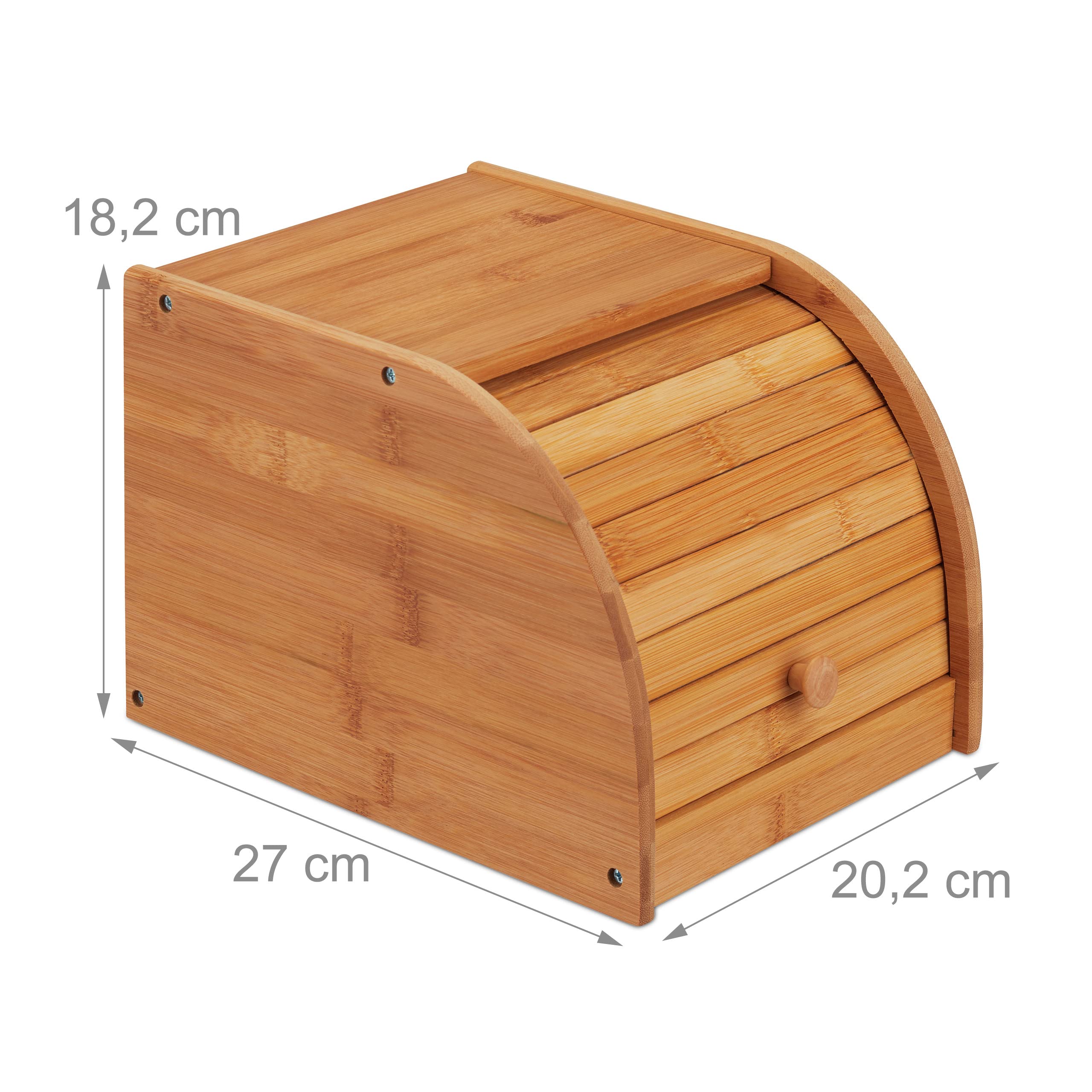 Relaxdays 10027596 Brotkasten Bamboo Box, Store Bread