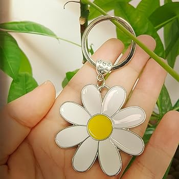 COACH フラワーチャーム デイジー 花 シグネチャー グリーン×ホワイト COACH フラワーチャーム デイジー 花 シグネチャー グリーン×ホワイト