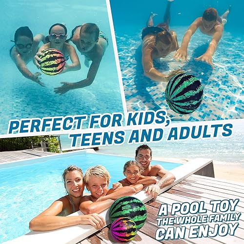 Miniatura 5 de Watermelon Ball Juguetes de piscina para adultos y familia paquete de 2 pelotas de piscina de 6 12 pulgadas y 9 pulgadas para niños adolescentes