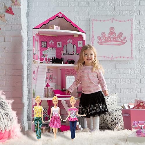 Miniatura 7 de zheyistep Ropa de muñeca para muñeca de 115 pulgadas 20 piezas de ropa casual y accesorios de muñeca con 10 pares de zapatos  10 prendas de muñeca
