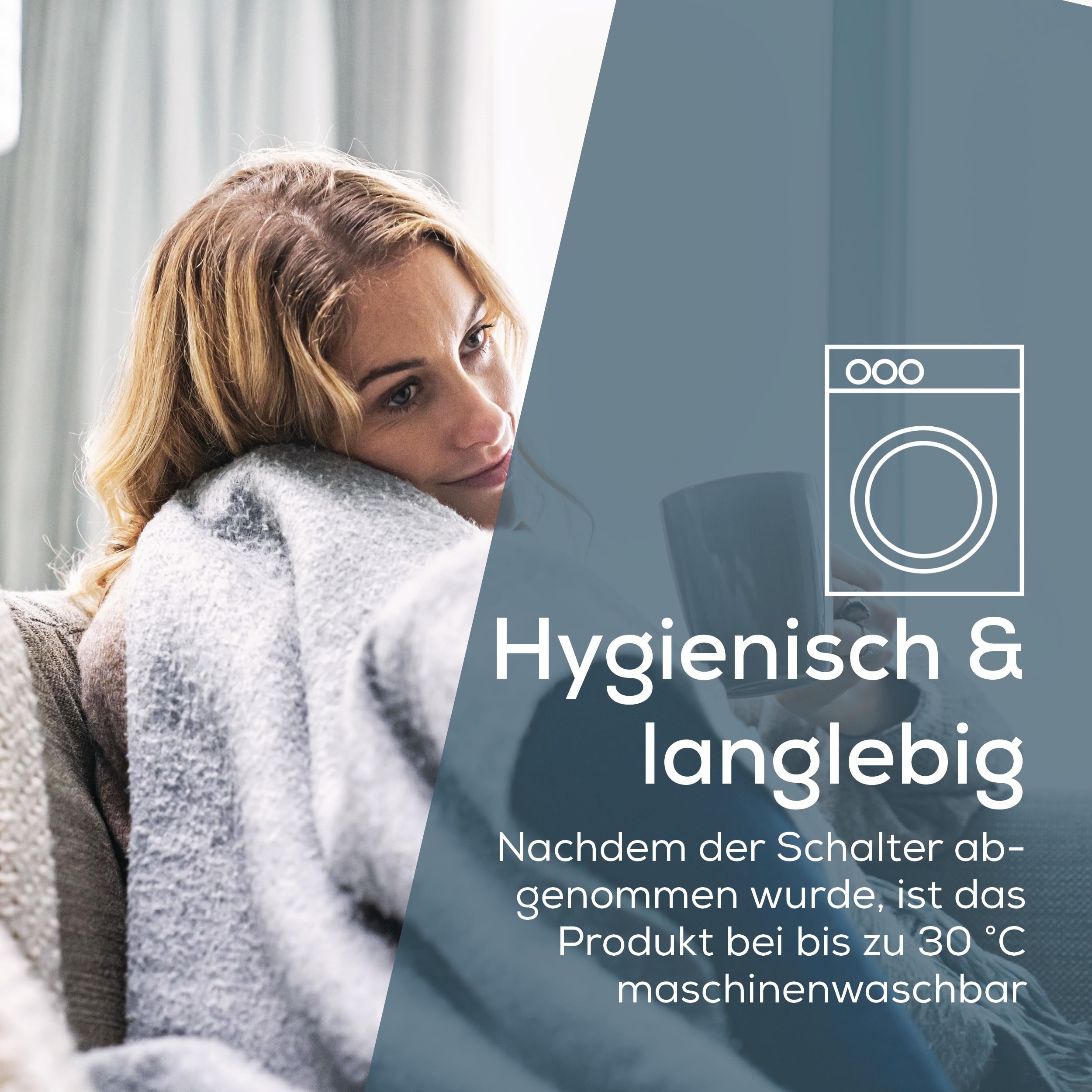 Beurer HD 75 Heizdecke 180 x 130 cm, 6 Temperaturstufen, maschinenwaschbar, Abschaltautomatik, dunkelgrau