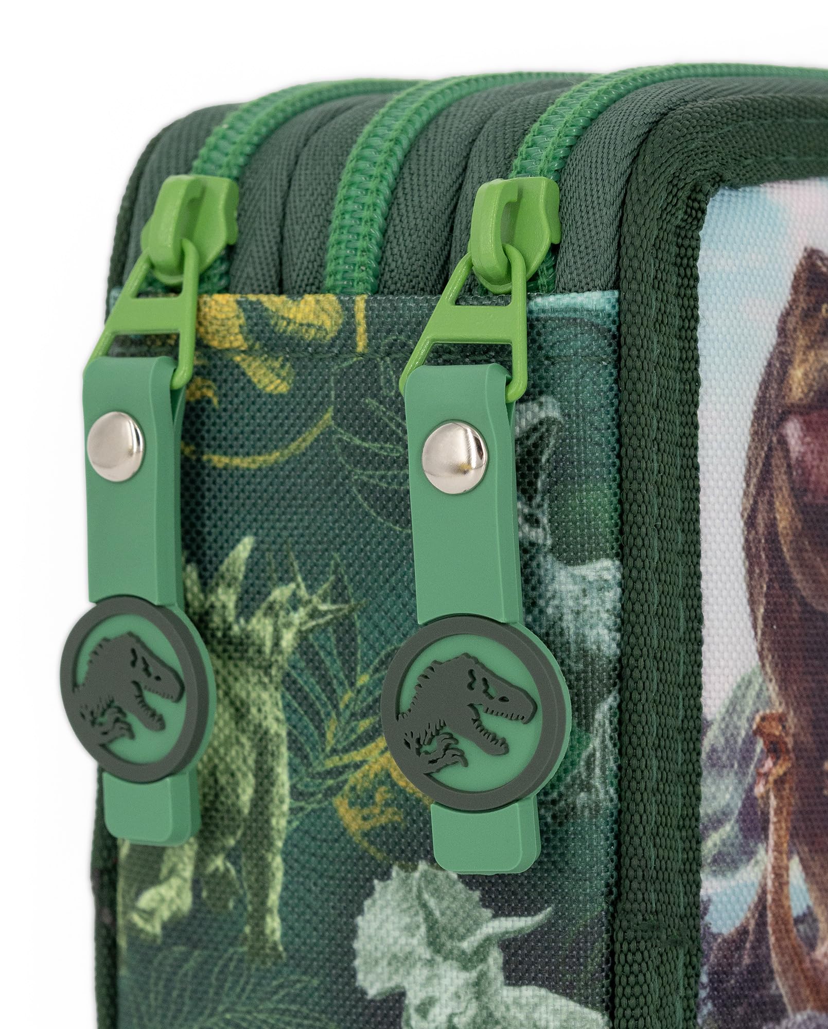 Jurassic World 3-Fach Federmäppchen Set 46 Teile für Jungen Schulmäppchen mit Stiften