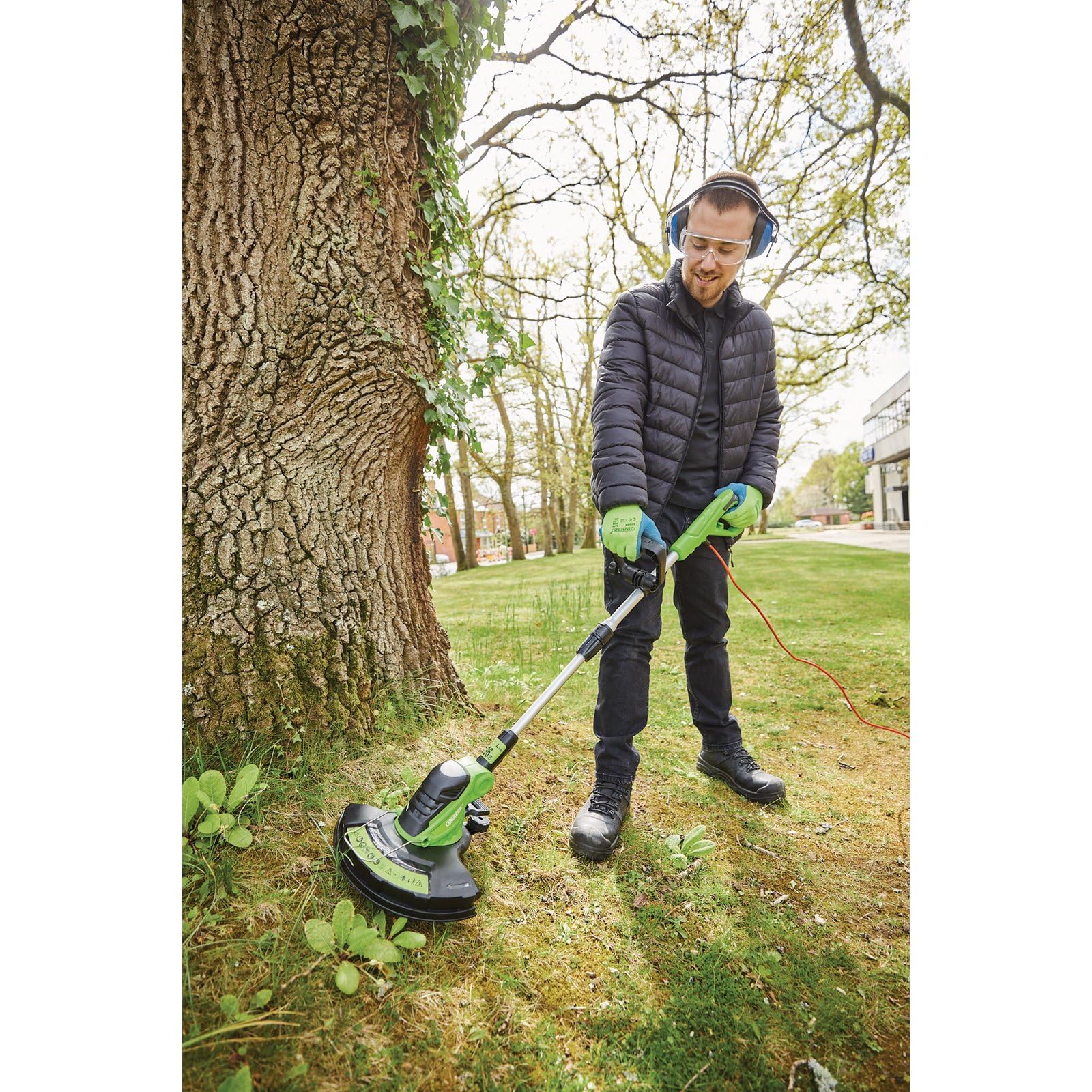 Draper 45927 Grass Trimmer with Double Line Feed, 300mm, 500W