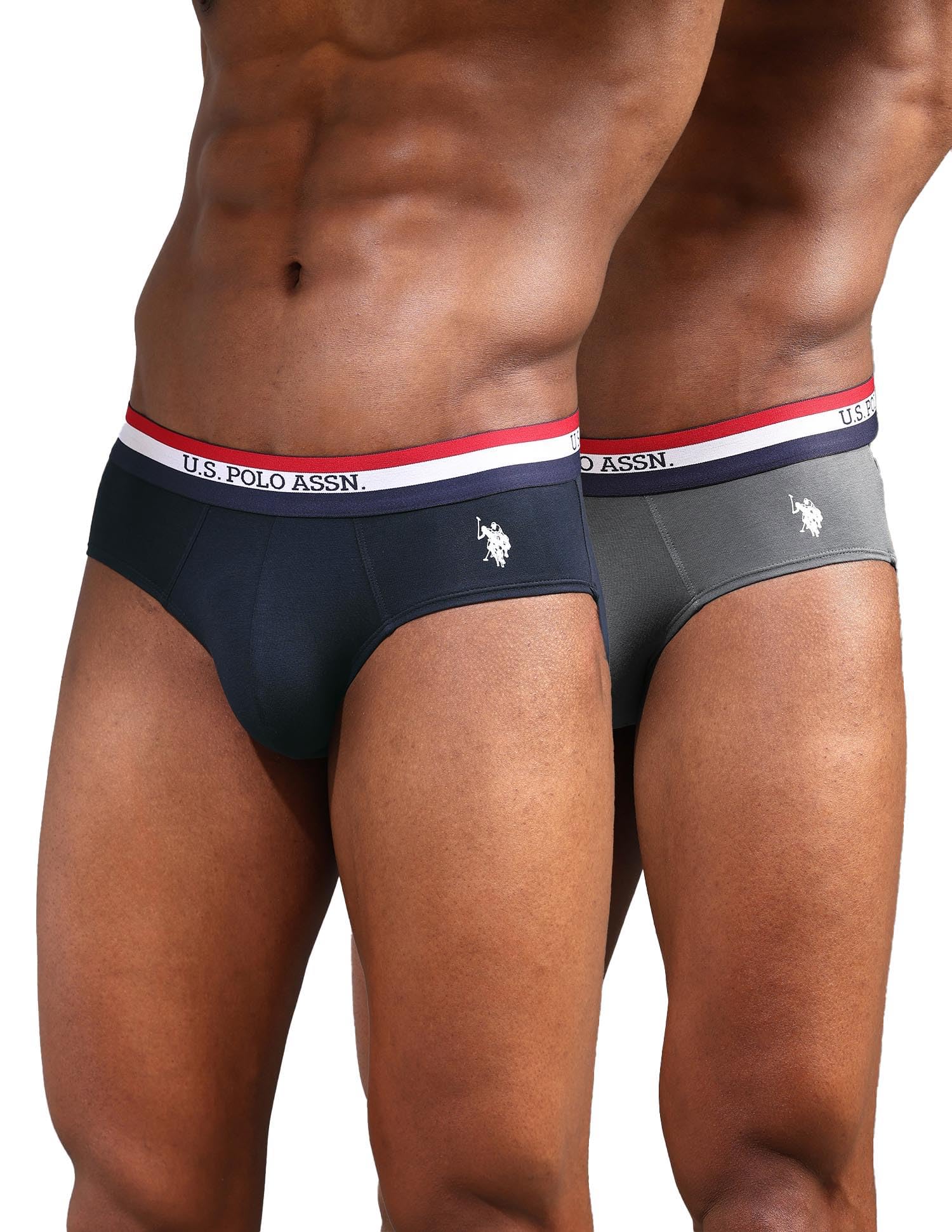u.s. polo assn. Mens EB002 Anti Microbial Signature Cotton Stretch Underwear Brief -Pack of 2-picture-26