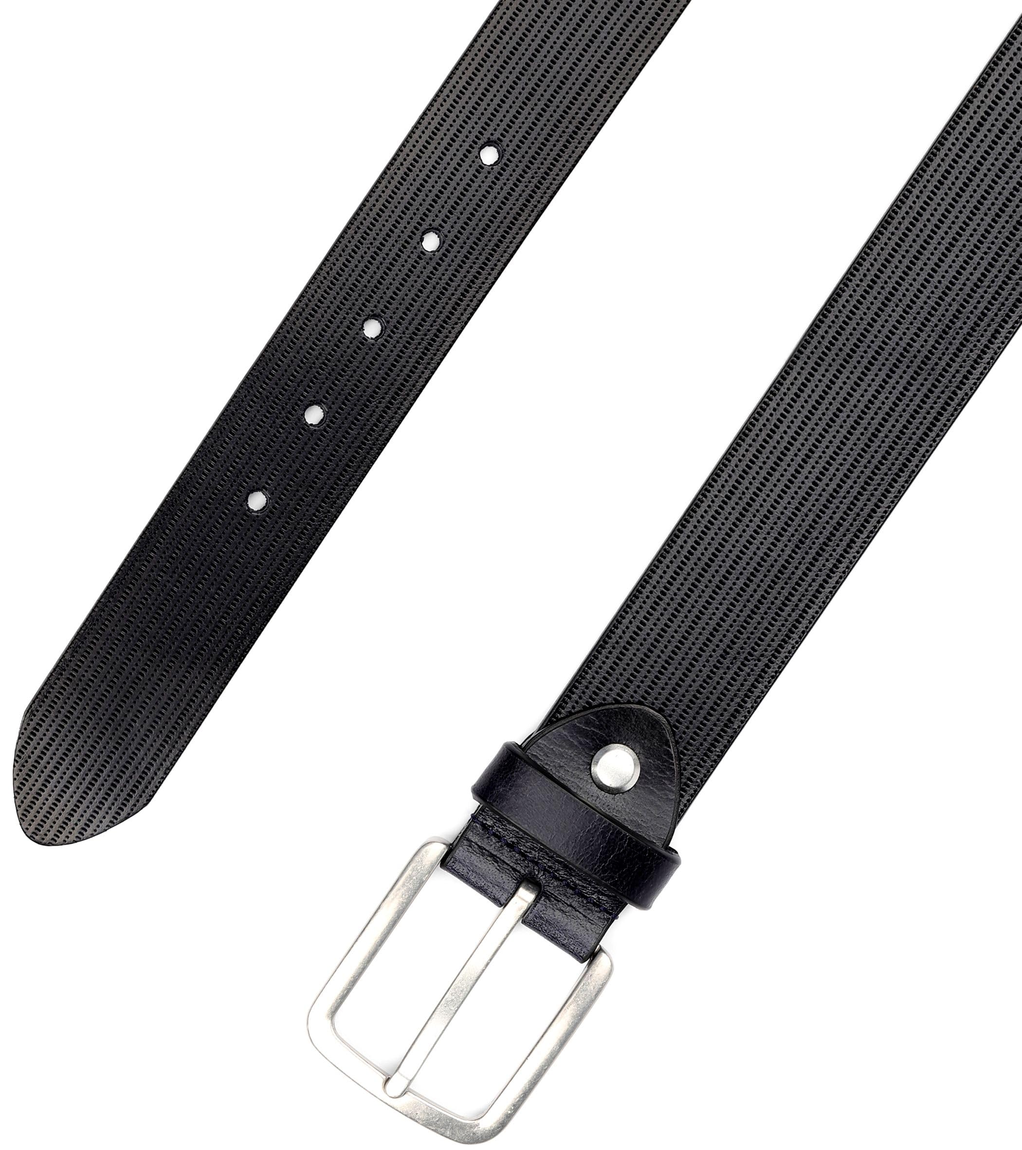 Suitable Cinturón de cuero Estructura Cuero Marino - Tamaño 105 - Hombre - Ropa -, azul, 105 cm