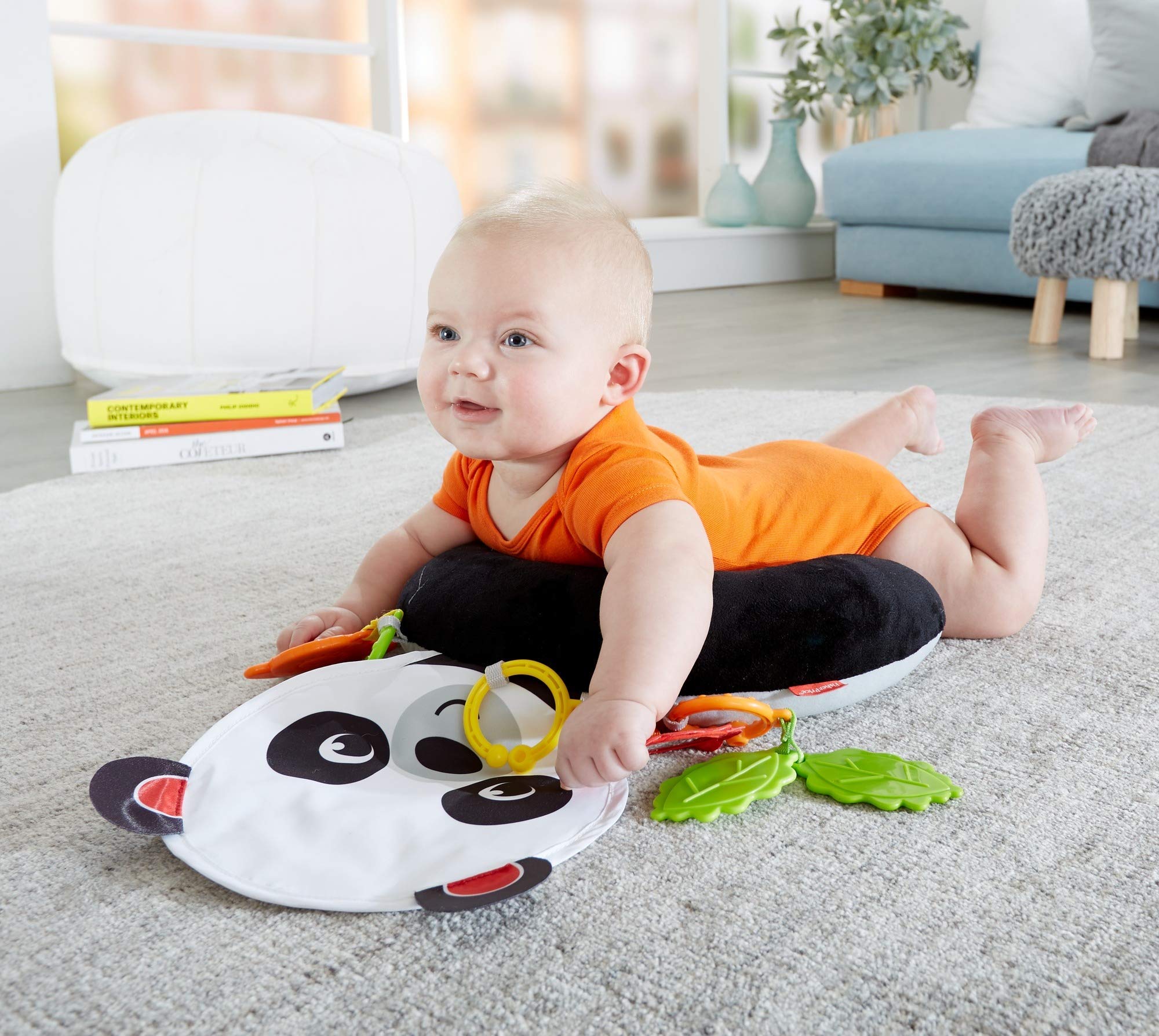 Fisher-Price - Panda Abbraccia e Gioca, Cuscino per Neonati, FXB99