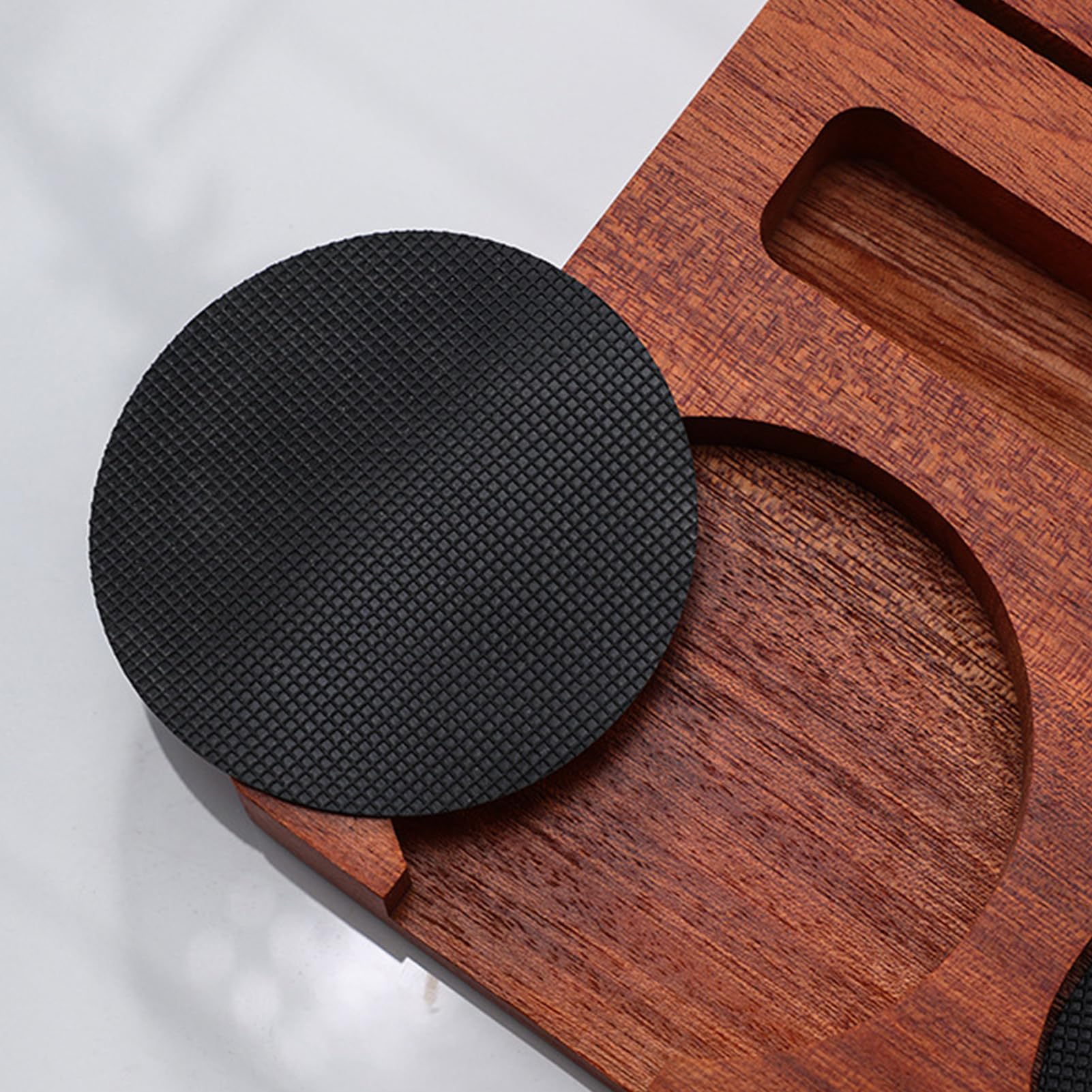 Kit de accesorios para espresso 7 piezas, juego de manipulación de café de 51 mm/58 mm con herramienta WDTde manipulación de café, embudo dosificador, cepillo de pantalla, estación de apisonamiento