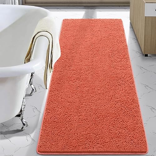 Miniatura 93 de LOCHAS - Tapete peludo, lavable, antideslizante y absorbente de 24 x 17 pulgadas, para baño, bañera o ducha, afelpado, de felpilla, suave, color