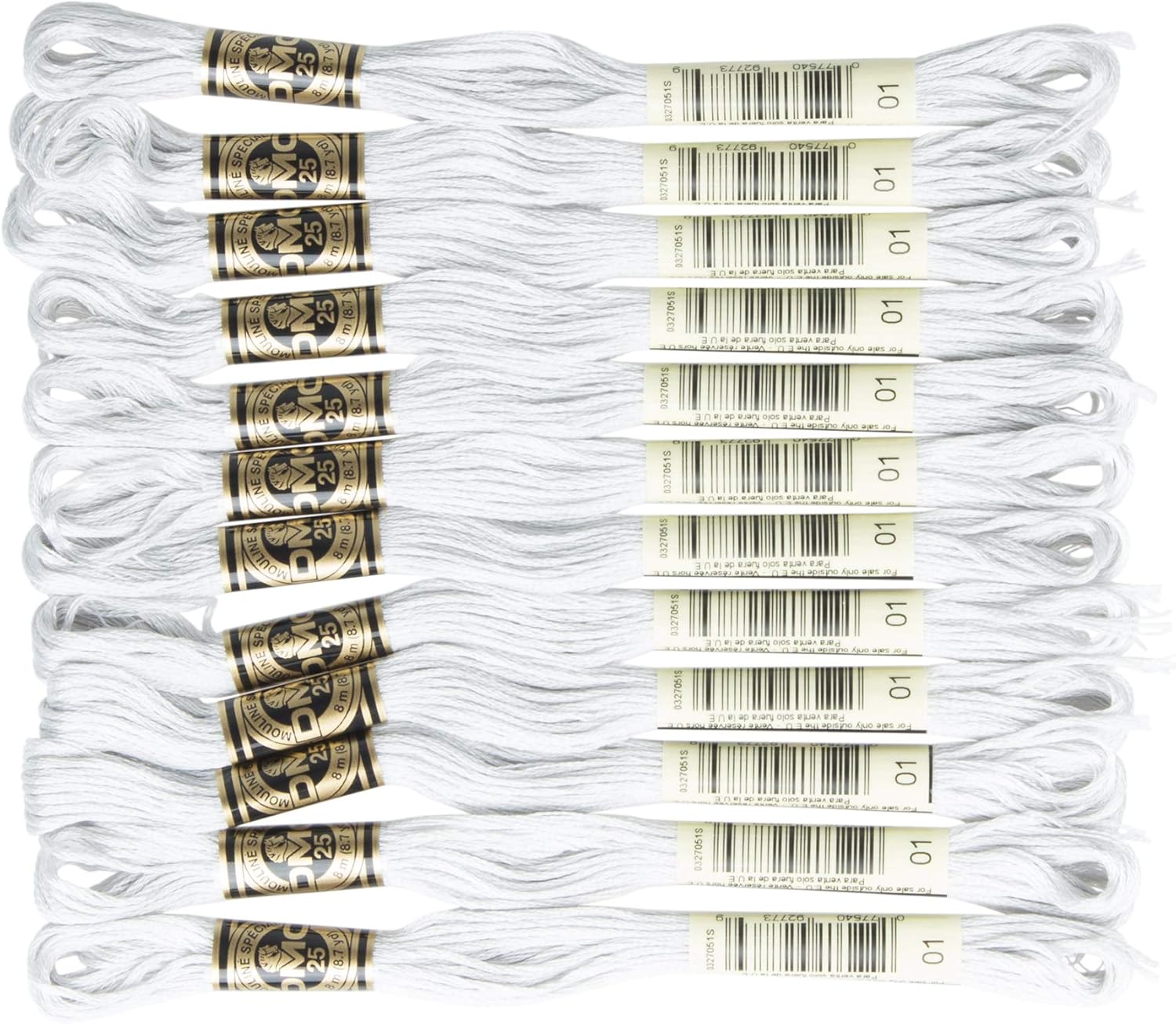 DMC DMC25B #25 Thread Embroidery Thread 12 Bundles #01 Gray