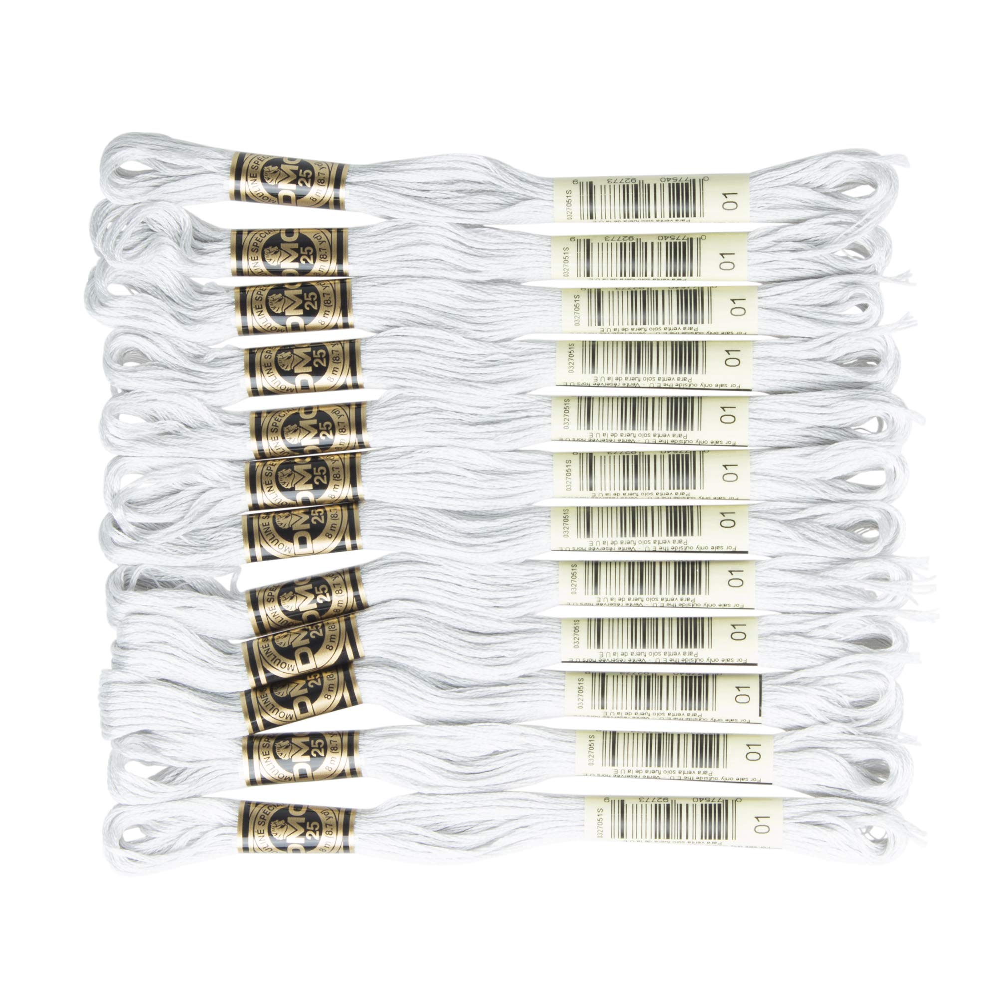 DMC DMC25B #25 Thread Embroidery Thread 12 Bundles #01 Gray