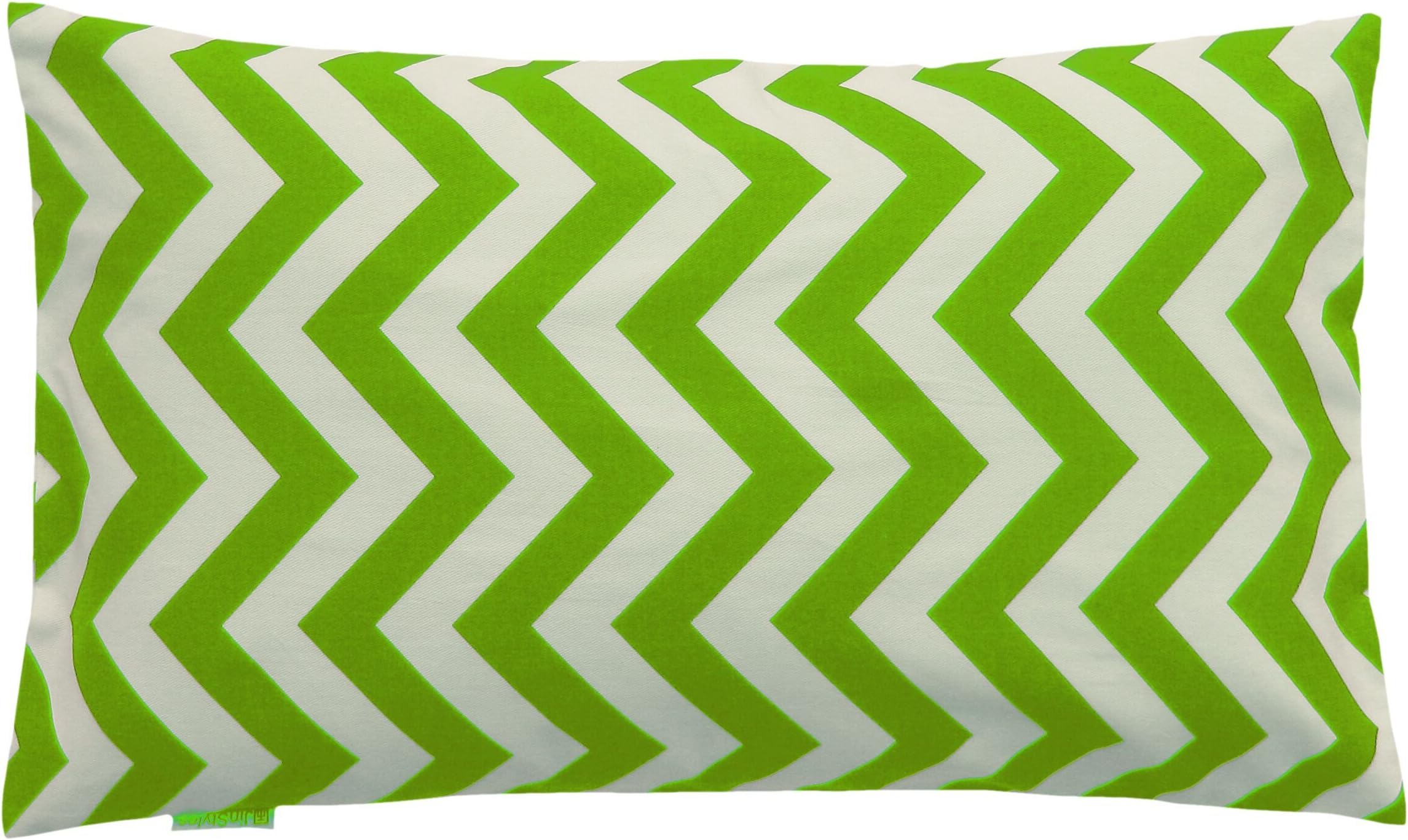 JinStyles Accent Decorative Throw Pillow Cover, Lumbar, Chevron, Green, 12 x 20, 1 Cover