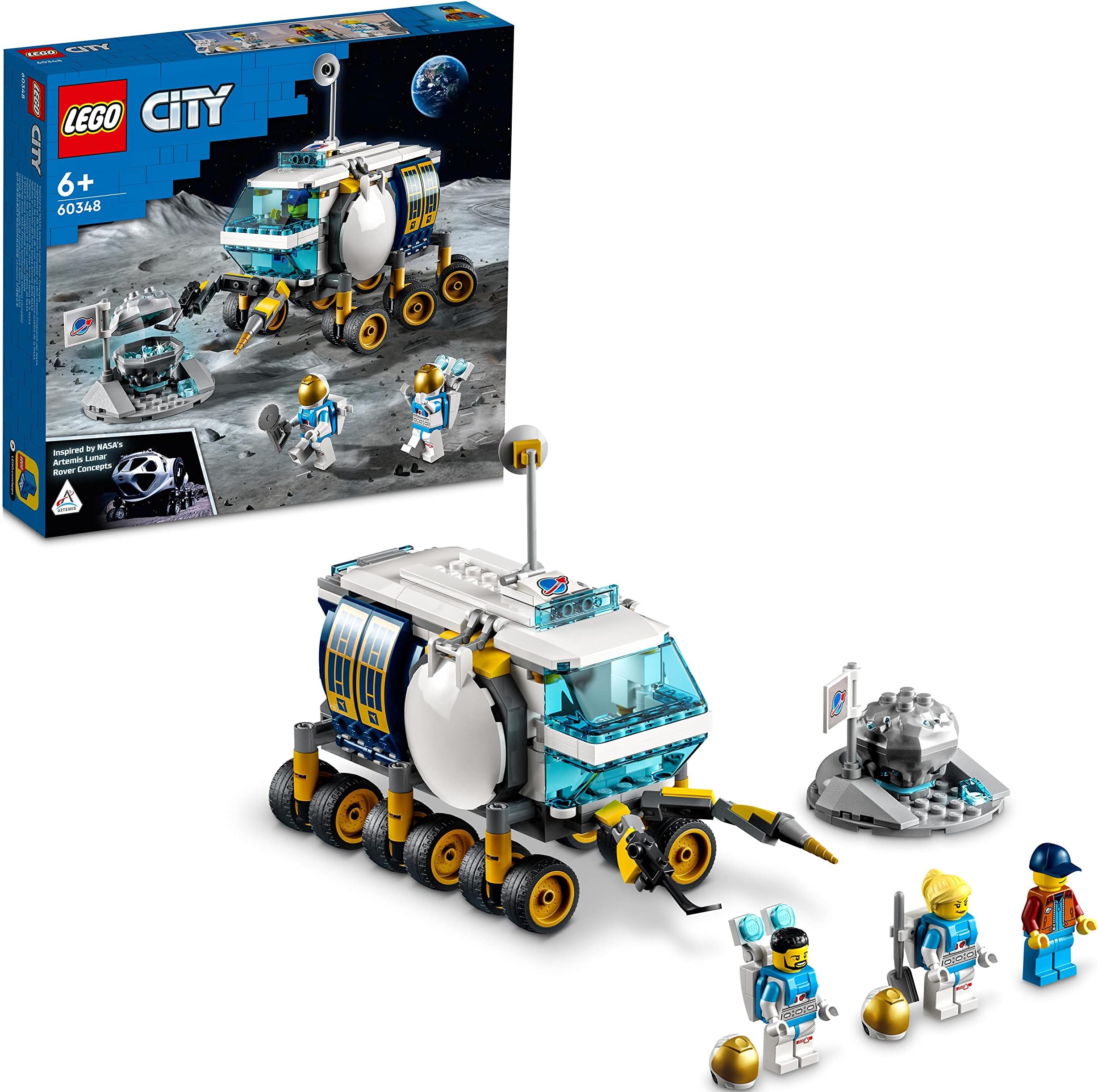 City Lunar Roving Vehicle 60348 Building Blocks Toy Car Set; Toys for Boys, Girls, and Kids (275 Pieces)