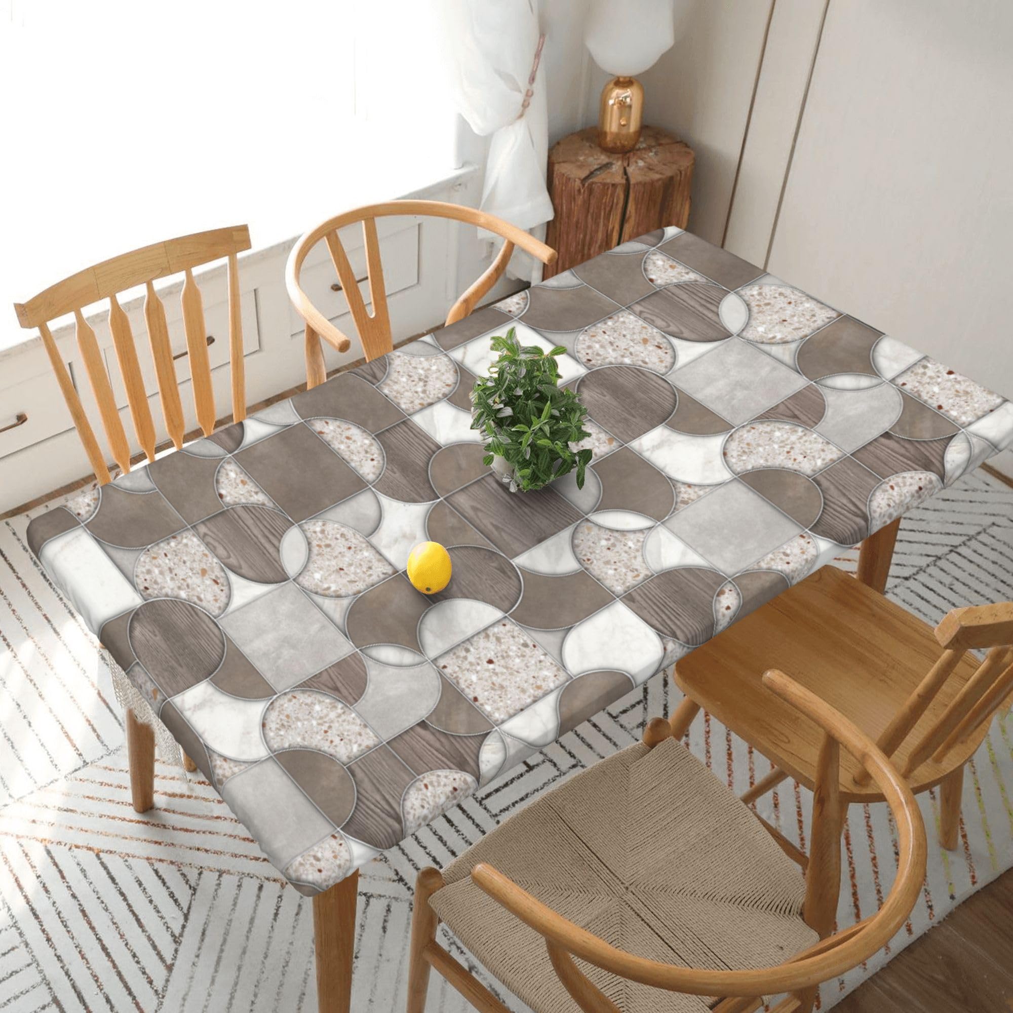 Nappe extensible 76x152 cm blanche avec bord élastique ajusté pour table de jardin et fête