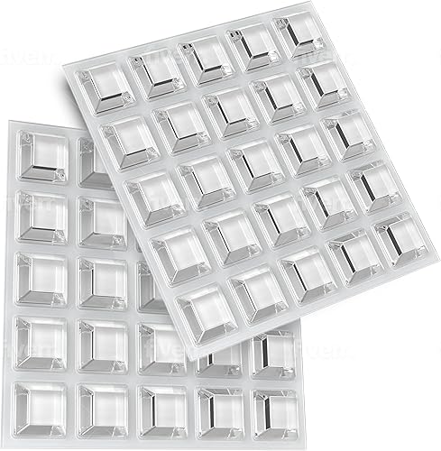 Pies de goma transparente (paquete de 50) almohadillas autoadhesivas para parachoques, fabricadas en Estados Unidos, parachoques cuadrados adhesivos