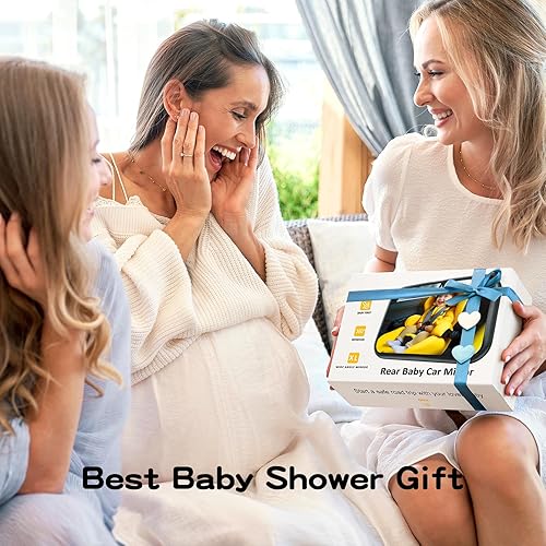 Miniatura 7 de Espejo de coche para bebé con diseño de gancho para bebé, espejo de seguridad para bebé para asiento de automóvil, orientado hacia atrás, fácil de
