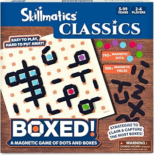 Skillmatics Magnetic Dots & Boxes Game – Classic Family Strategy Board Game