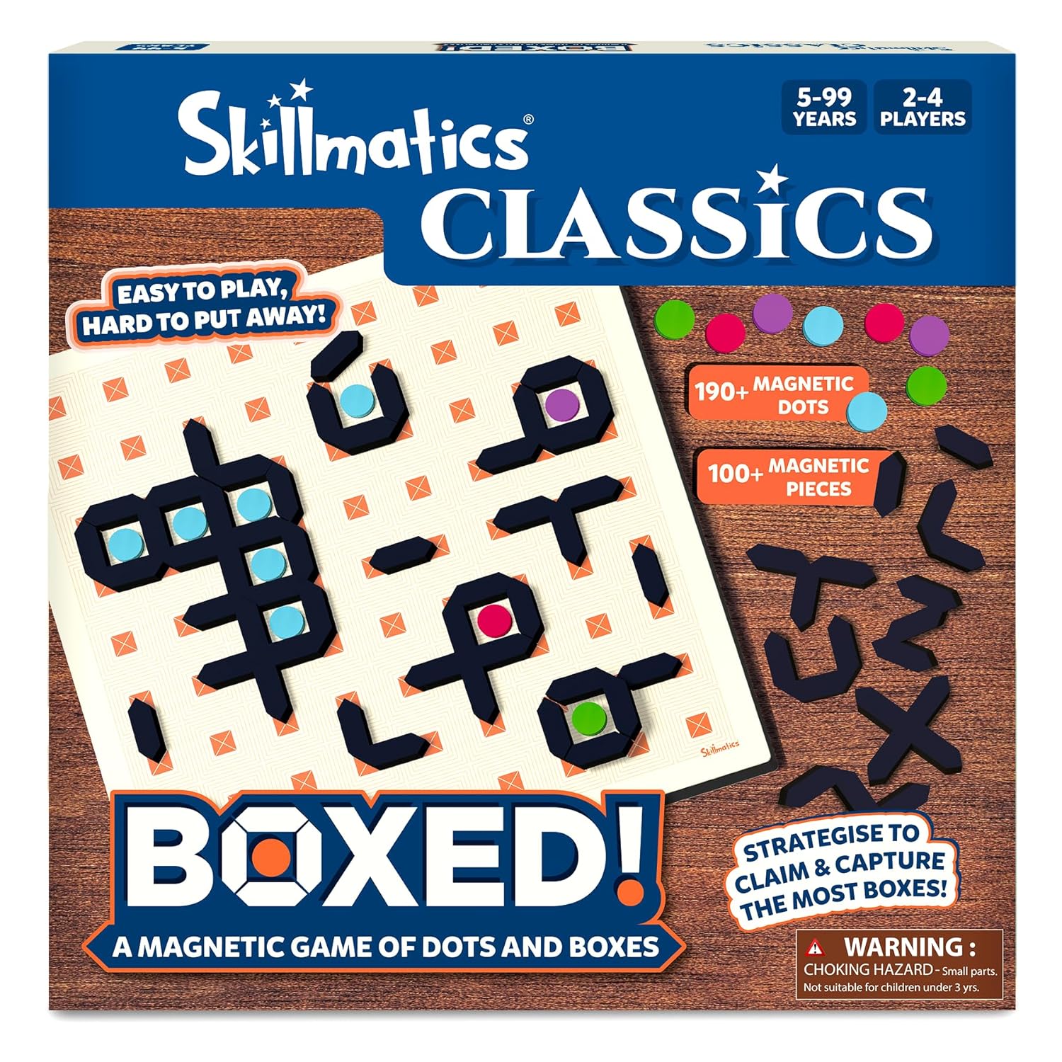Skillmatics Magnetic Dots & Boxes Game – Classic Family Strategy Board Game for Game Nights & Travel, Magnetic Fun for Kids, Teens & Adults, Ages 5, 6, 7, & Up, 2-4 Players Toy Review India (Iknoor World )