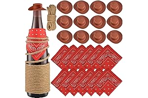 Miniature Western Cowboy Hats and Bandannas for Creative Crafts and Decor